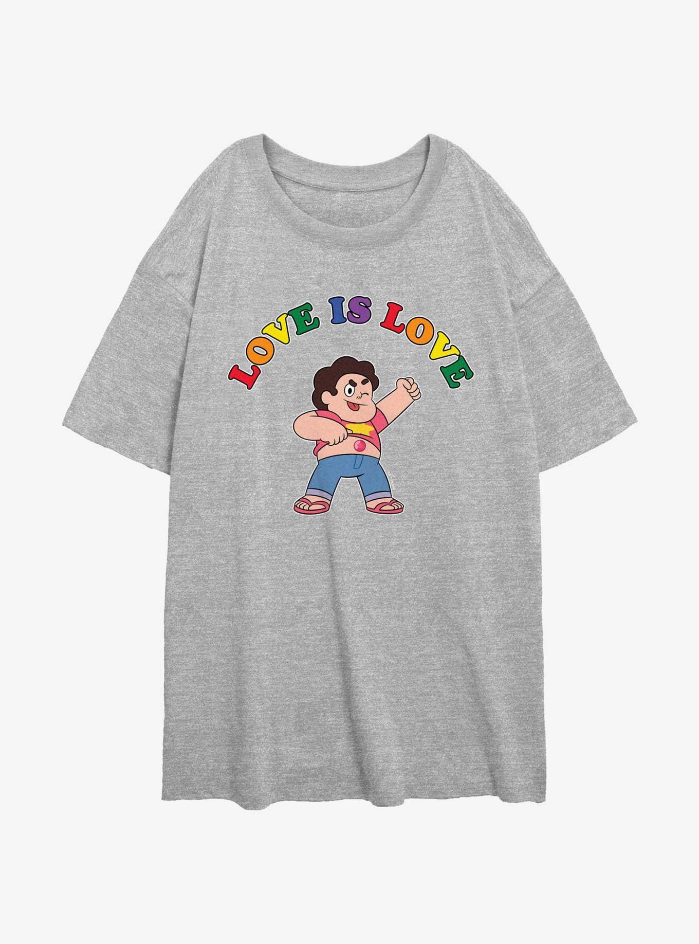 Steven Universe Love Is Love Womens Oversized T-Shirt, ATH HTR, hi-res