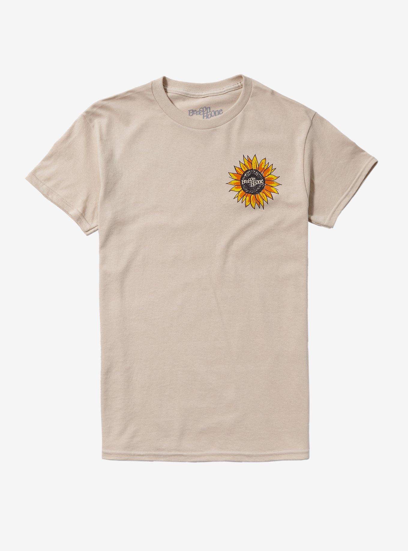 Benson Boone Sunflower Boyfriend Fit Girls T-Shirt, SAND, hi-res