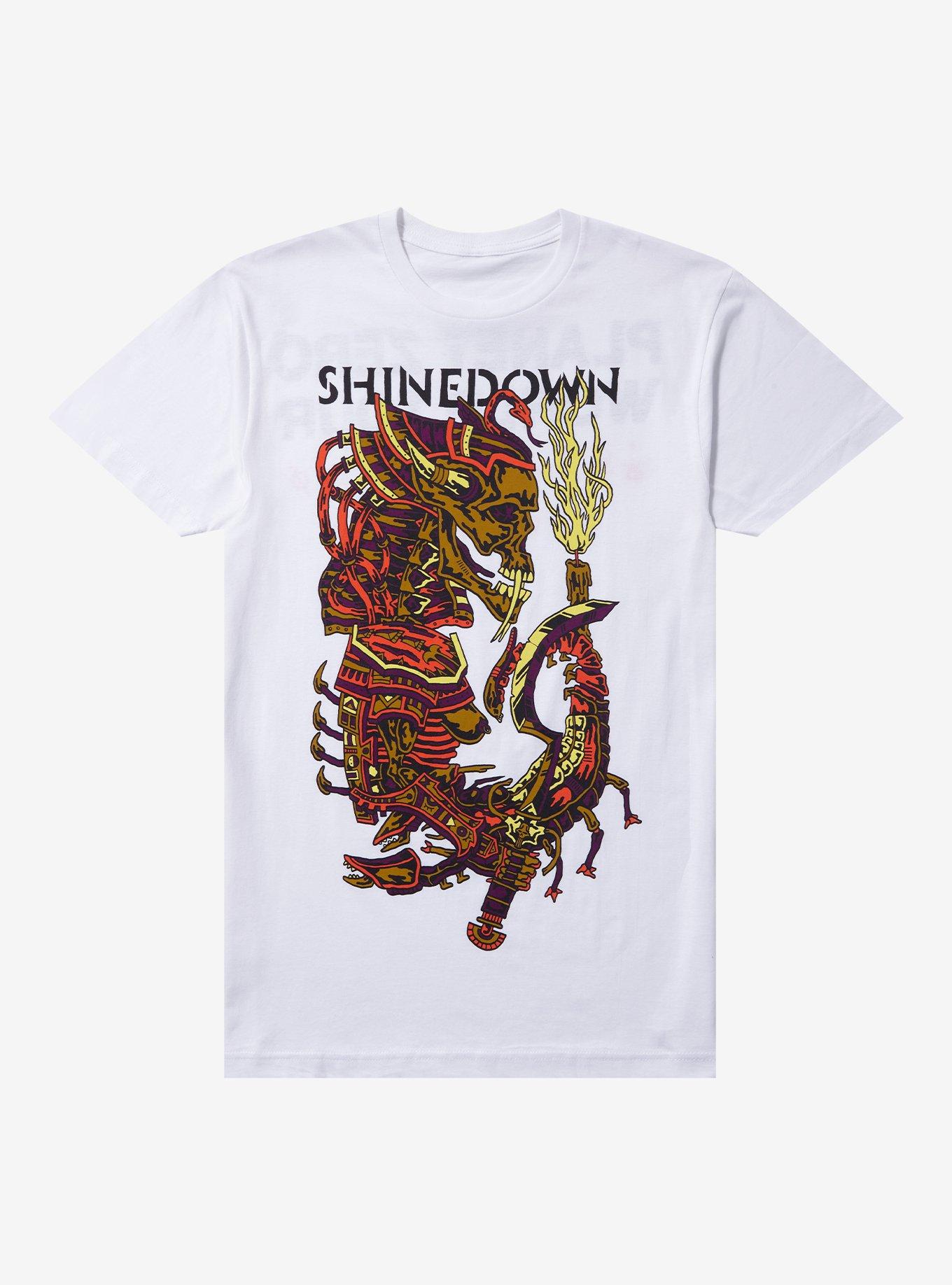 Shinedown Planet Zero Tour Boyfriend Fit Girls T-Shirt, BRIGHT WHITE, hi-res