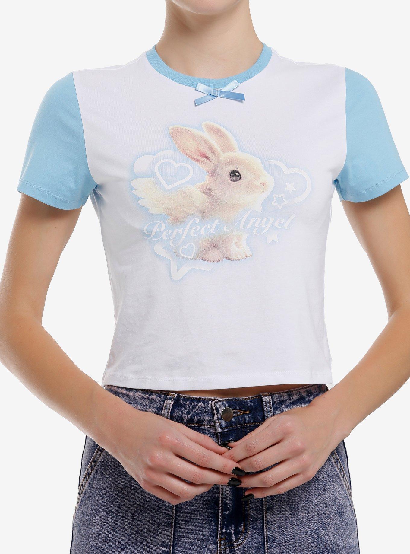 Sweet Society Angel Bunny Girls Raglan Baby T-Shirt, , hi-res