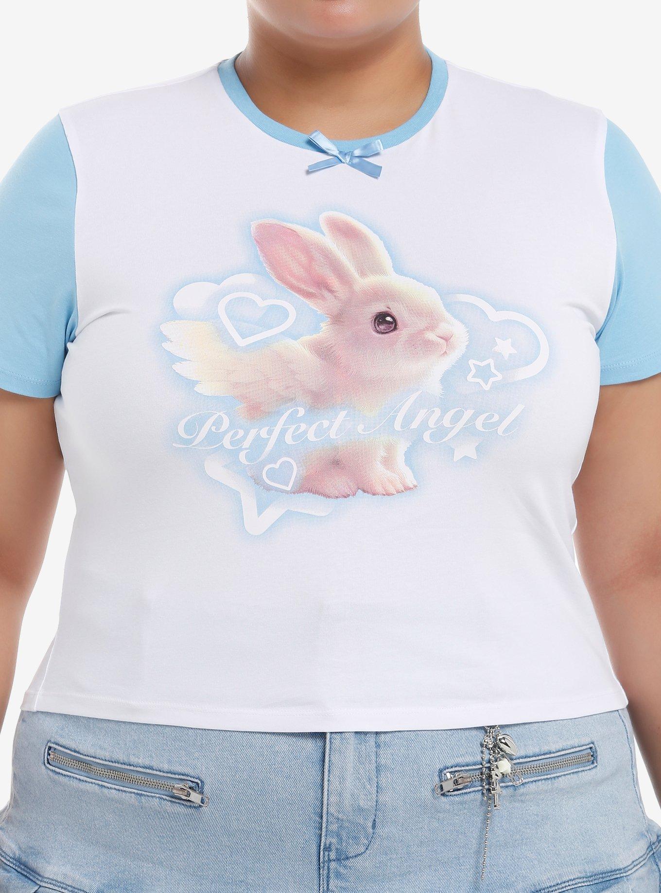 Sweet Society Angel Bunny Girls Raglan Baby T-Shirt Plus Size, , hi-res