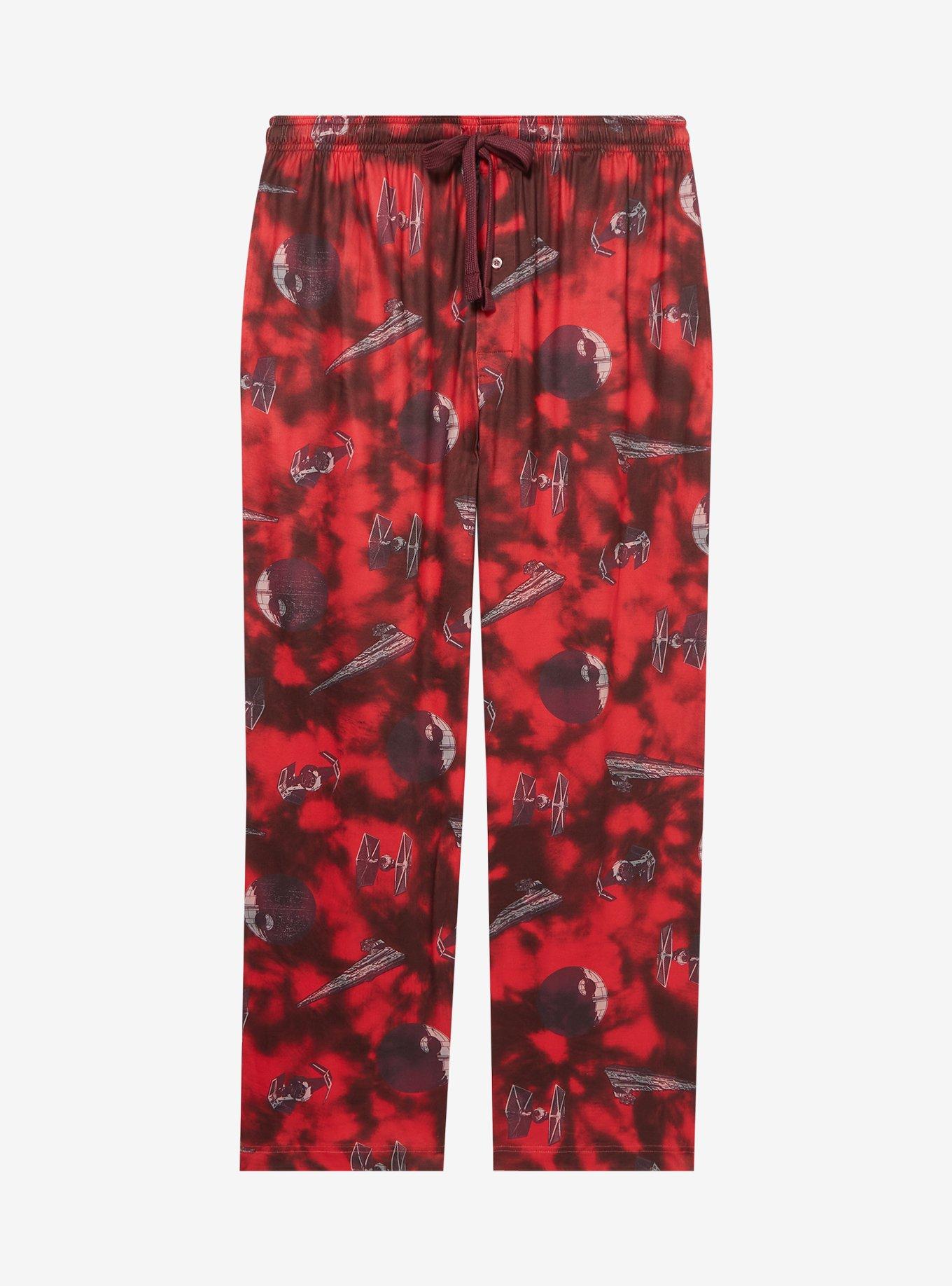 Star Wars Empire Ships Allover Print Sleep Pants - BoxLunch Exclusive, RED, hi-res