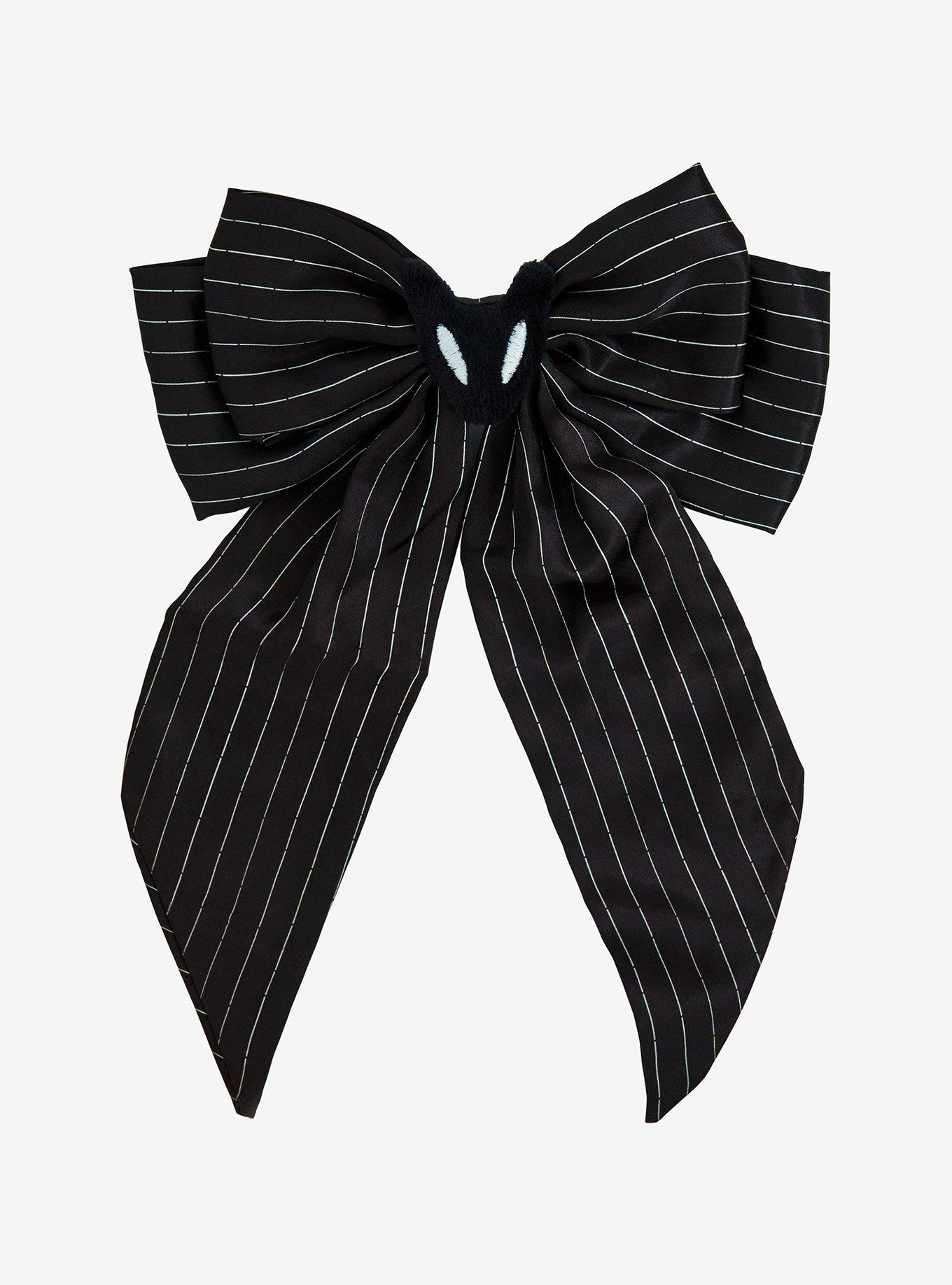 The Nightmare Before Christmas Jack Pinstripe Hair Bow, , hi-res