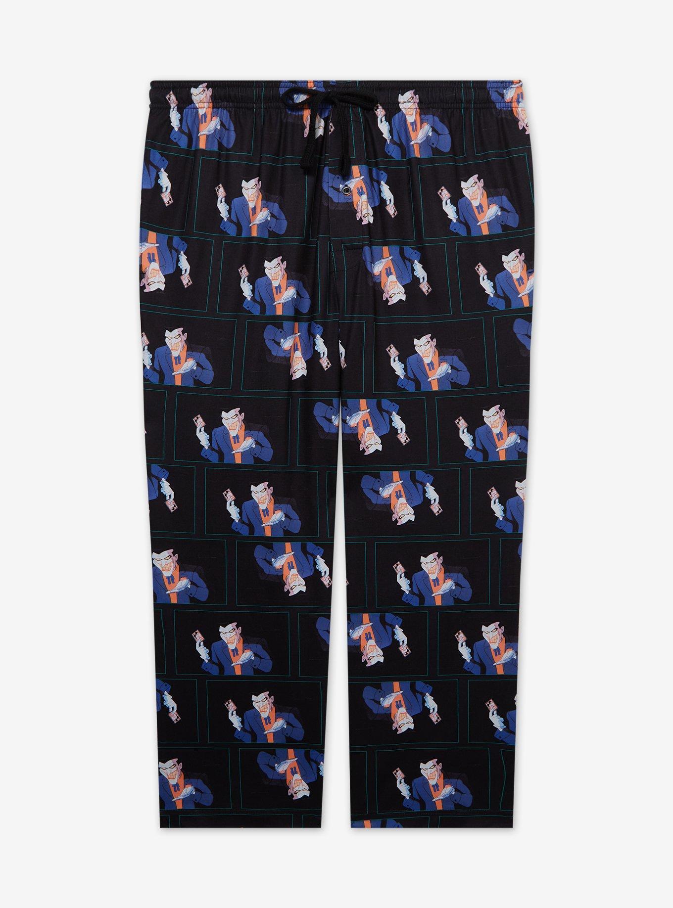 DC Comics Batman Joker Allover Print Women's Plus Size Sleep Pants — BoxLunch Exclusive, BLACK, hi-res