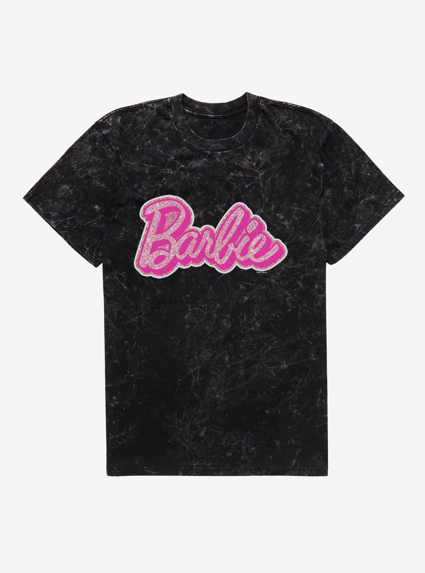 Barbie Glam Logo Mineral Wash T-Shirt, BLACK MINERAL WASH, hi-res