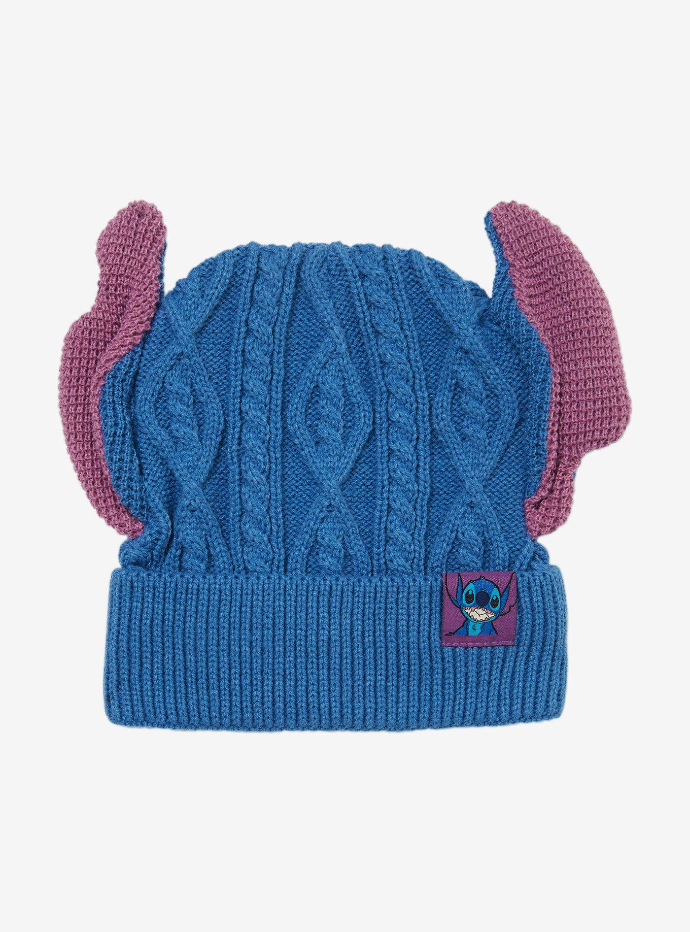 Disney Lilo & Stitch Cable Knit Stitch Ears Beanie, , hi-res