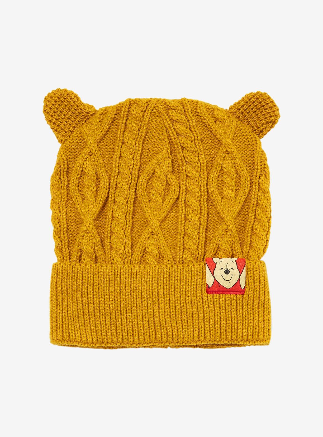 Disney Winnie the Pooh Cable Knit Pooh Bear Ears Beanie - BoxLunch Exclusive, , hi-res