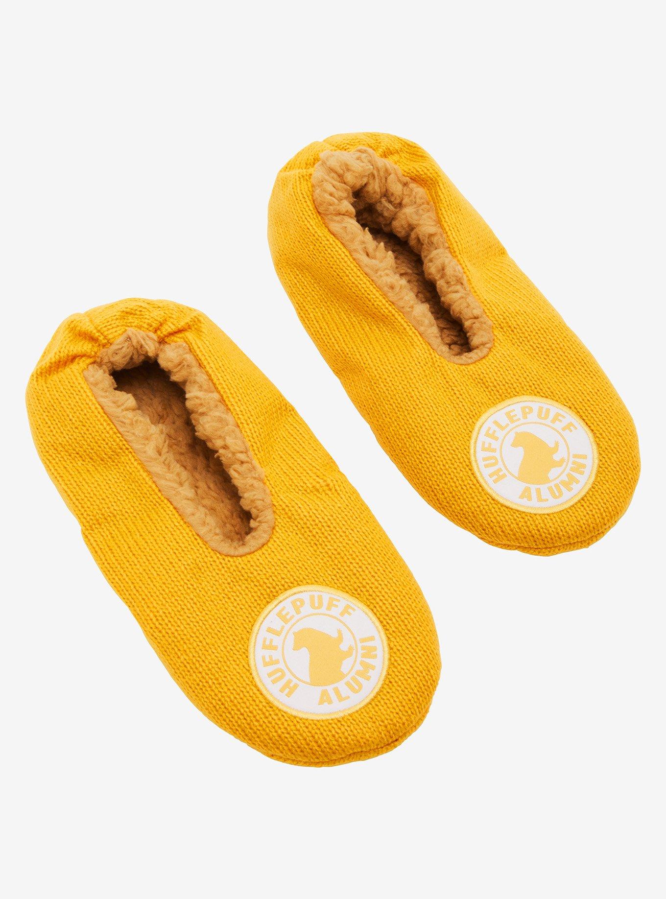 Harry Potter Hufflepuff Alumni Patch Slipper Socks &mdash; BoxLunch Exclusive, , hi-res