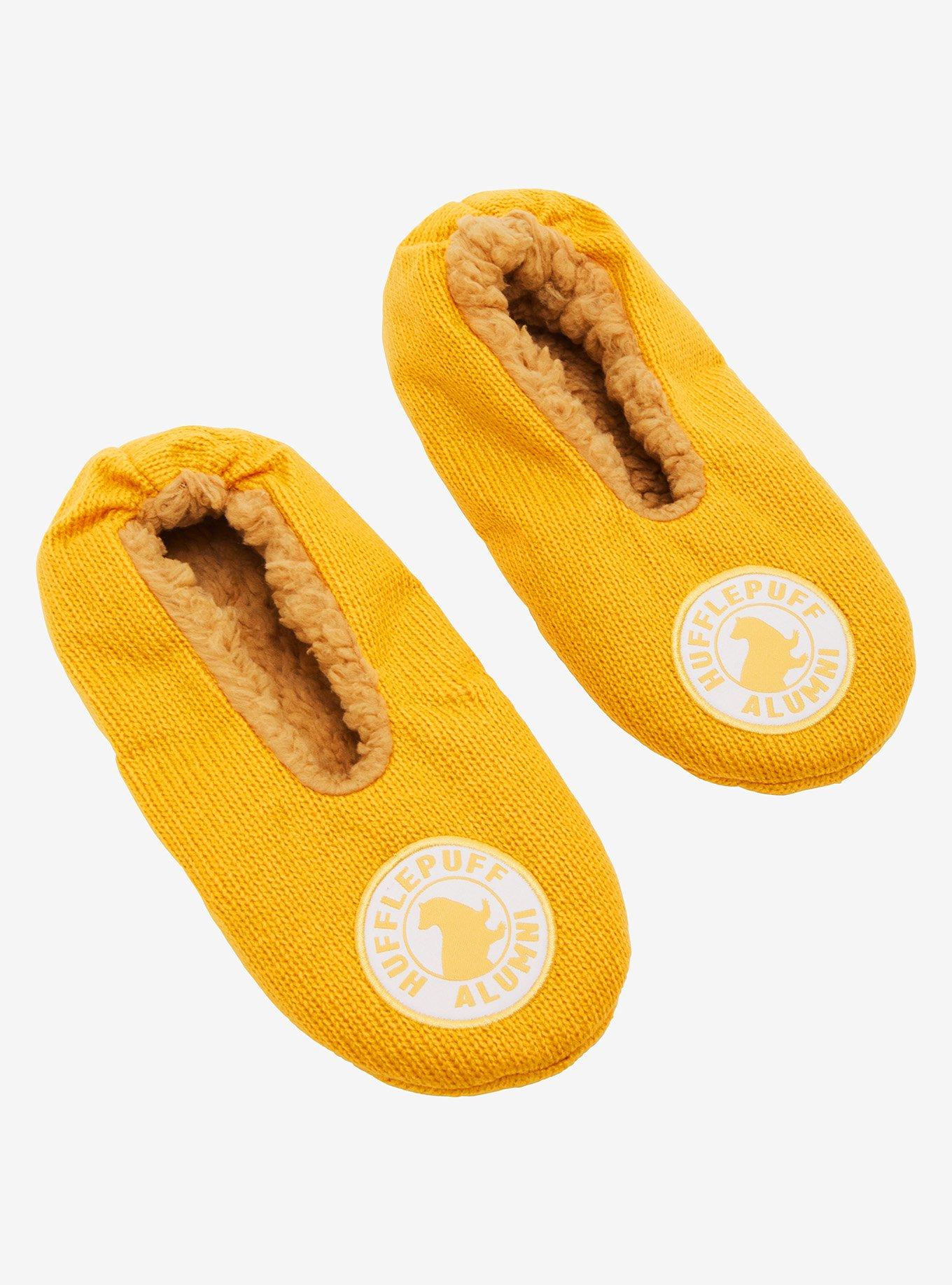 Harry Potter Hufflepuff Alumni Patch Slipper Socks — BoxLunch Exclusive, , hi-res