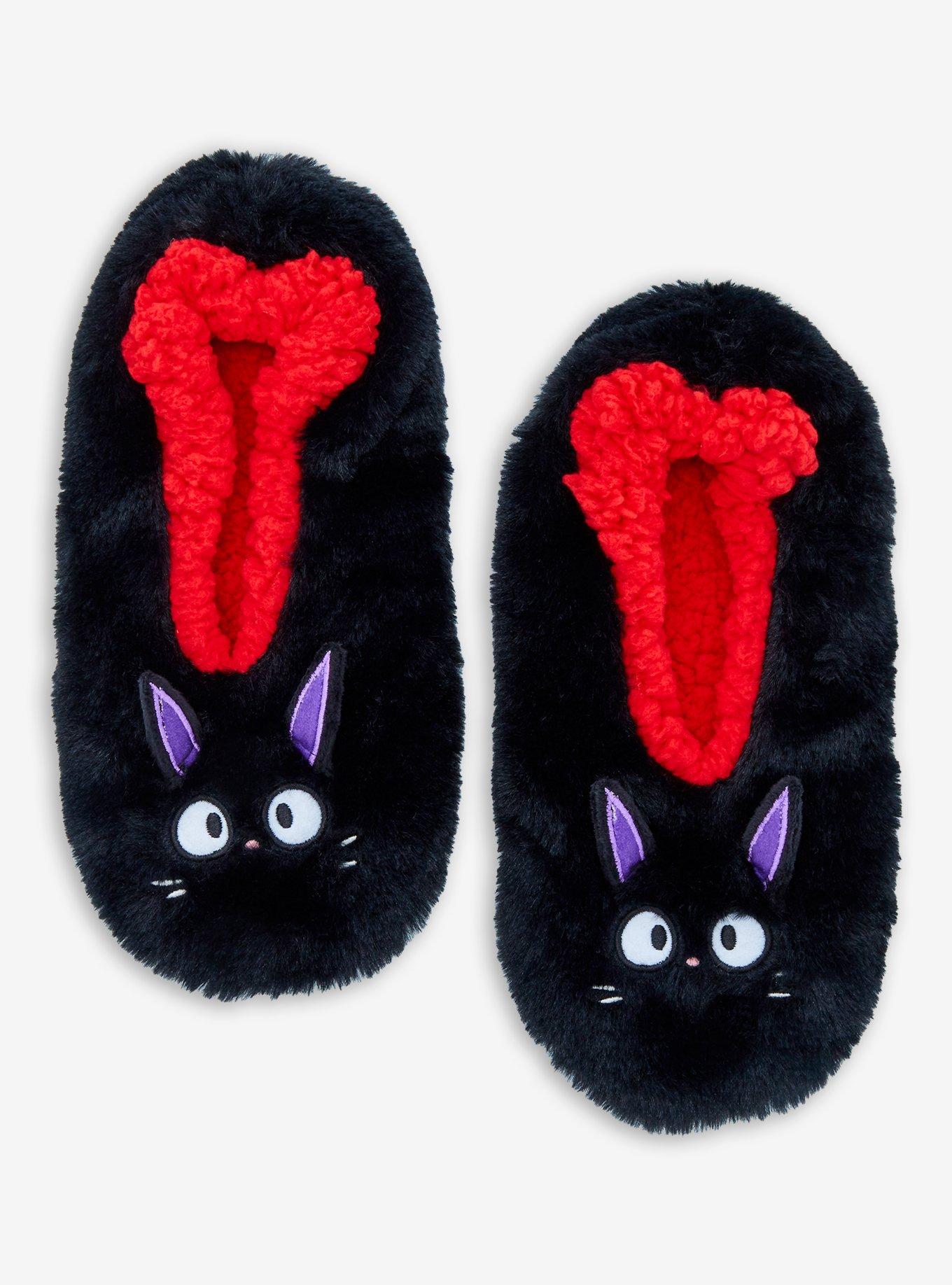 Studio Ghibli Kiki's Delivery Service Jiji Fuzzy Slipper Socks - BoxLunch Exclusive