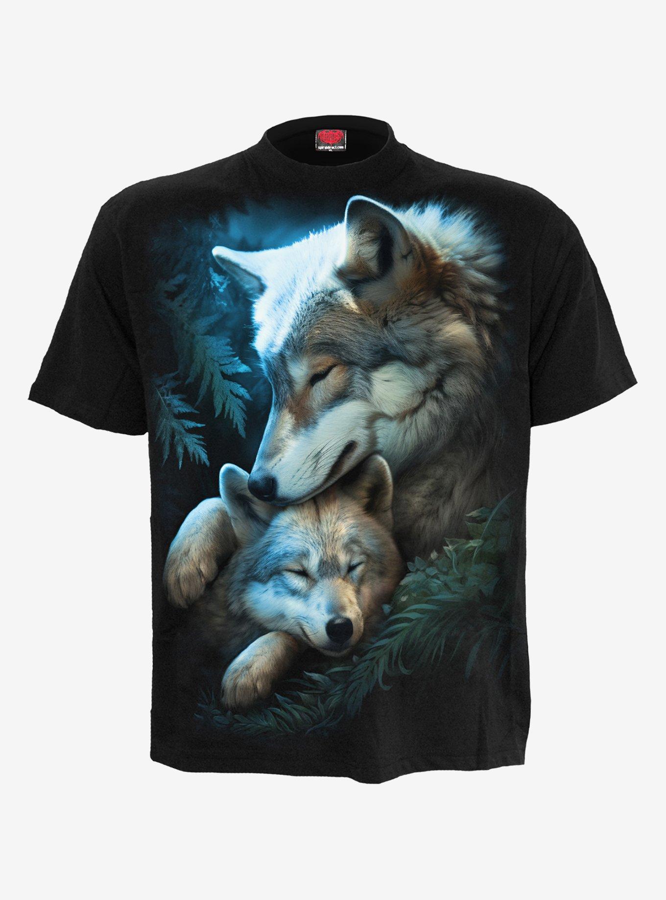 Mother's Love Wolf Front Print T-Shirt