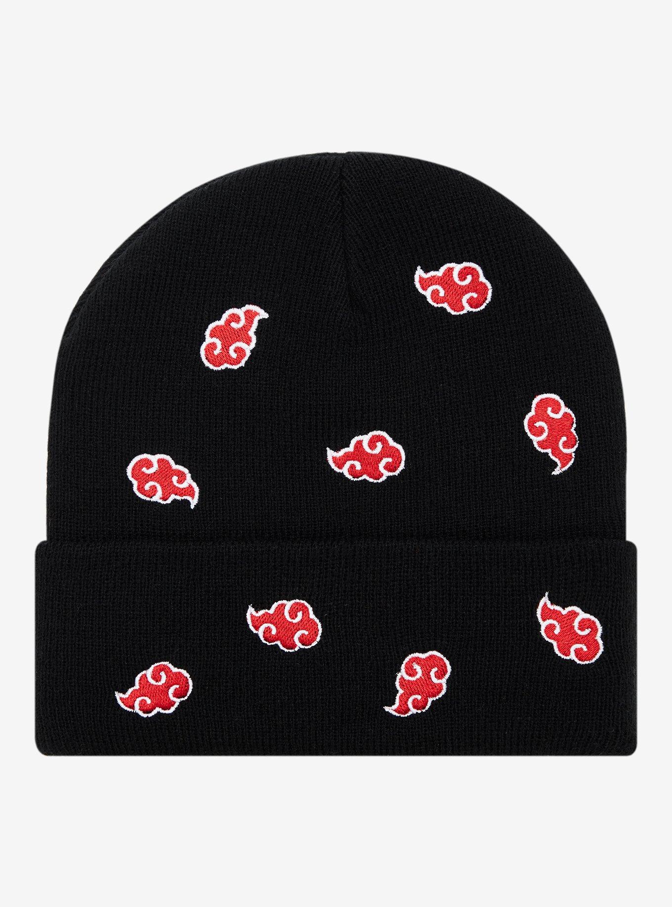 Naruto Shippuden Akatsuki Cloud Allover Print Beanie - BoxLunch Exclusive