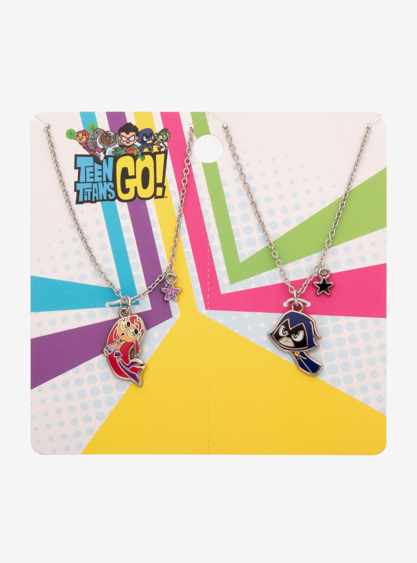 Teen Titans Go! Starfire & Raven Best Friend Necklace Set, , hi-res