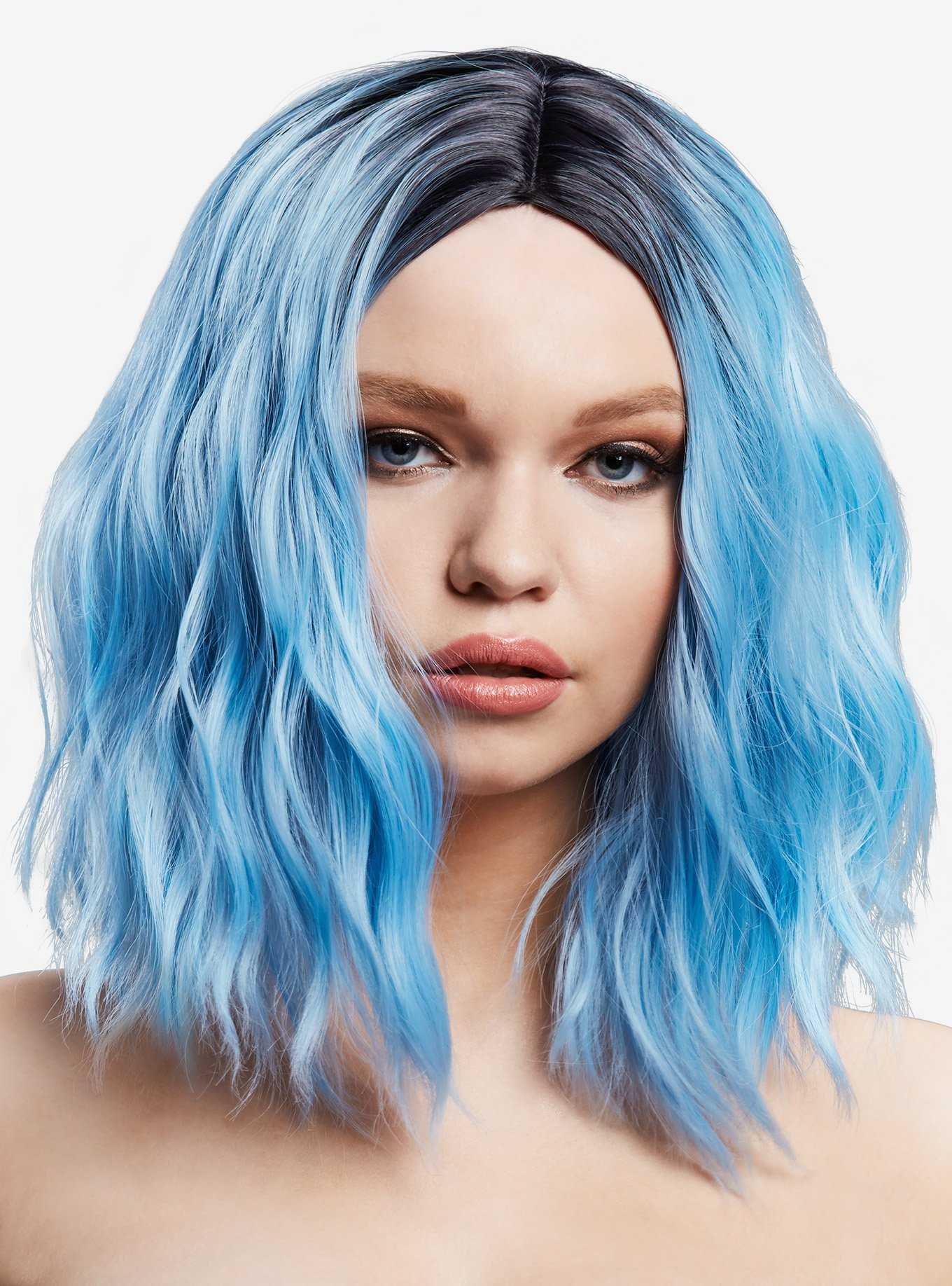 Cara Wig Two-Toned Blend Baby Blue, , hi-res