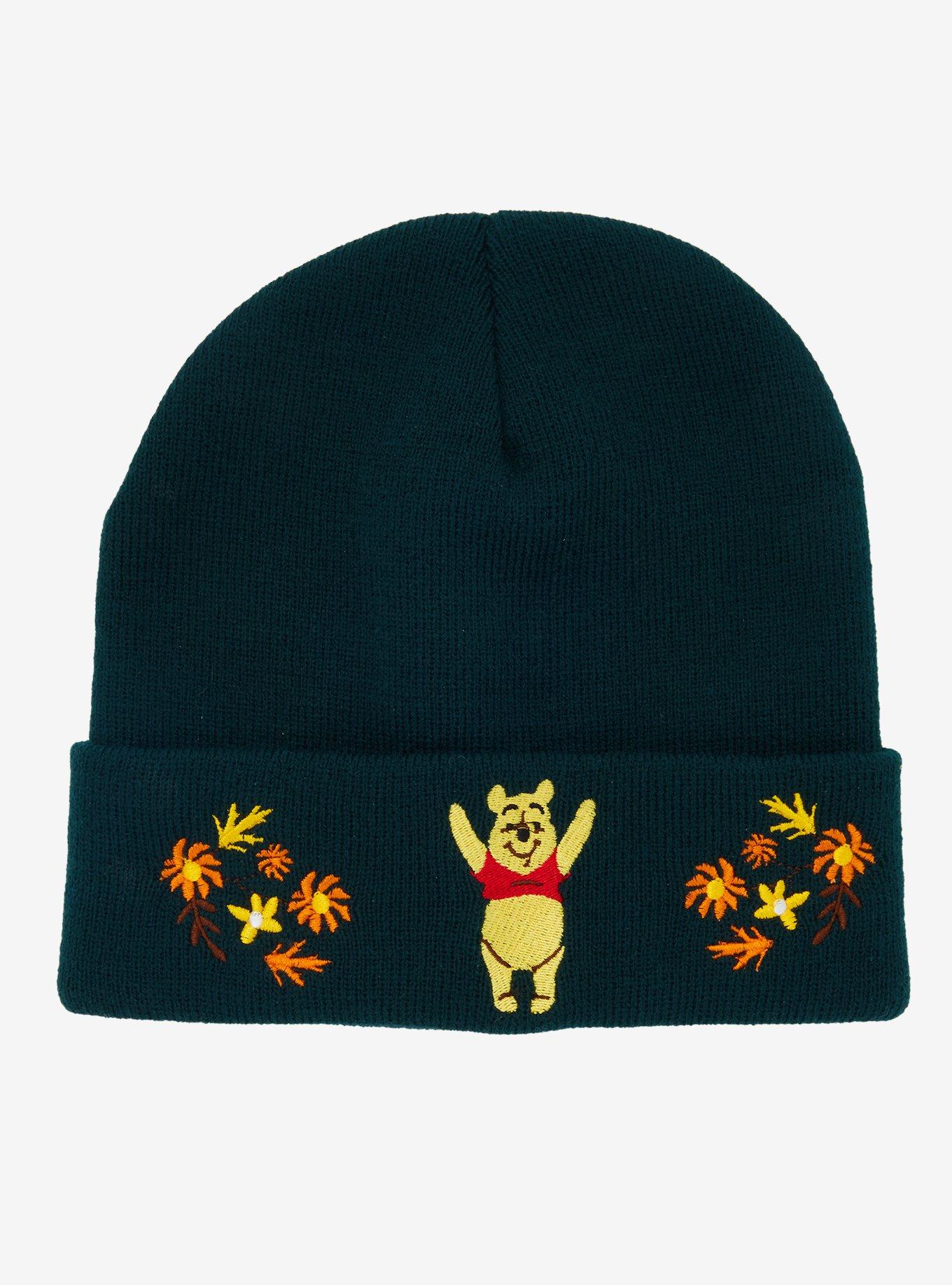 Disney Winnie the Pooh Floral Pooh Bear Beanie - BoxLunch Exclusive, , hi-res