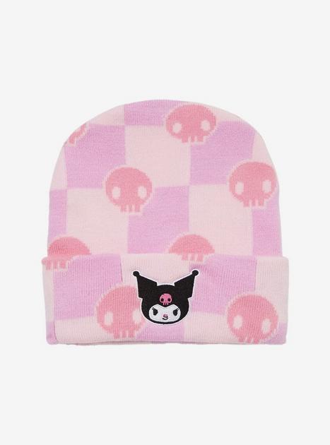 Sanrio Kuromi Skull Checkered Beanie | BoxLunch