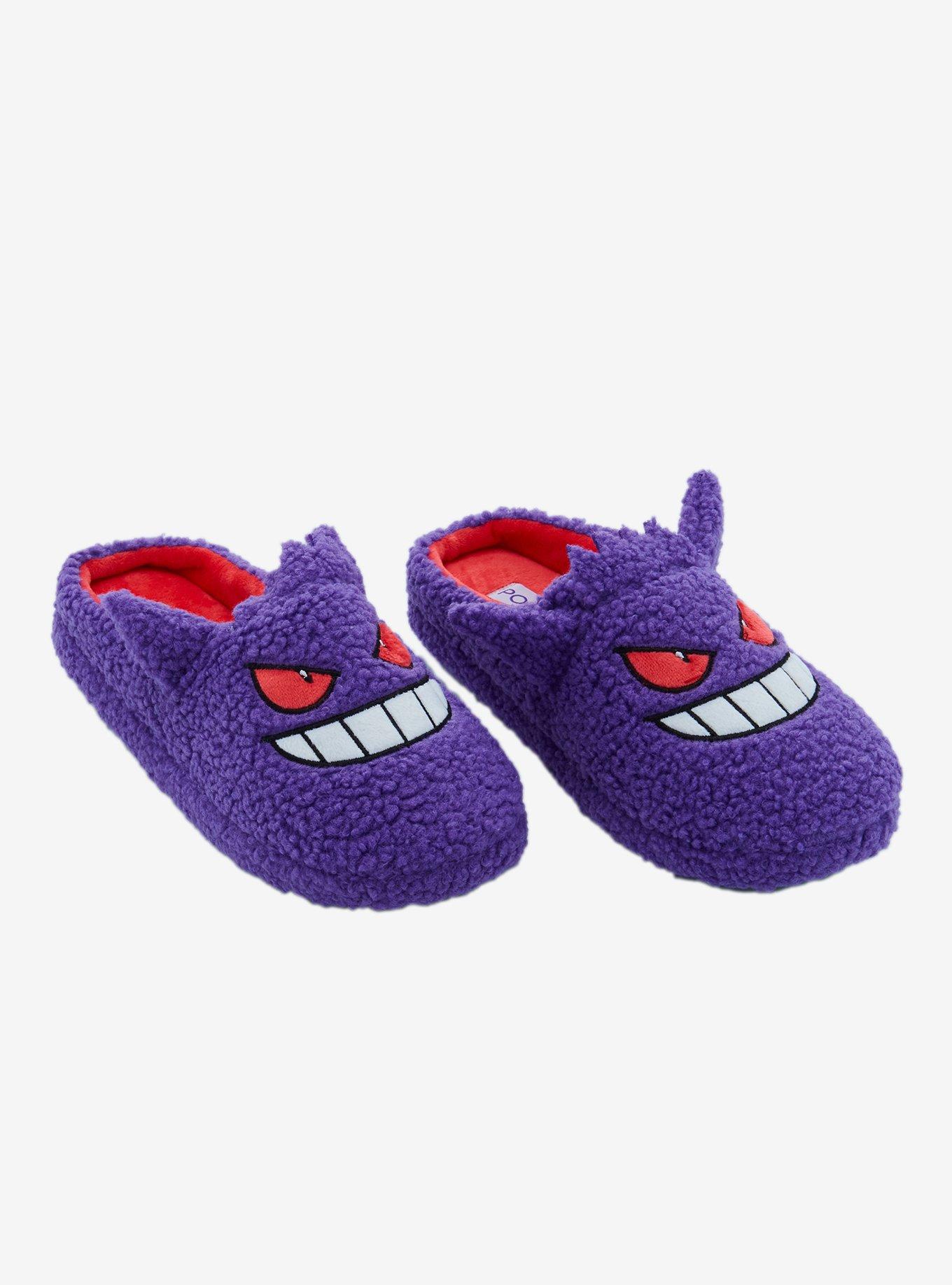 Pokémon Gengar Figural Mean's Sherpa Slippers - BoxLunch Exclusive, , hi-res