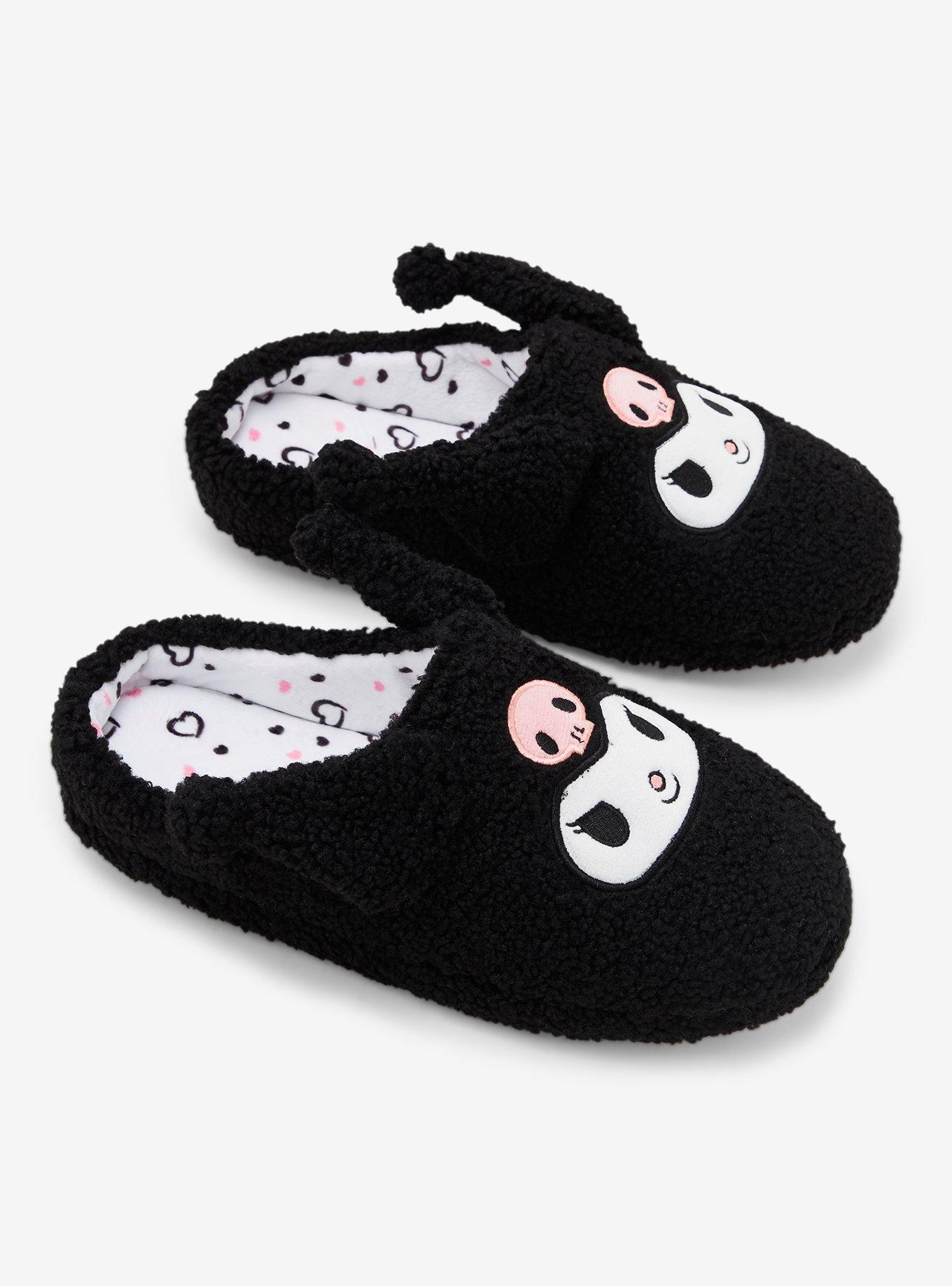 Sanrio Kuromi Figural Women's Sherpa Slippers — BoxLunch Exclusive, , hi-res