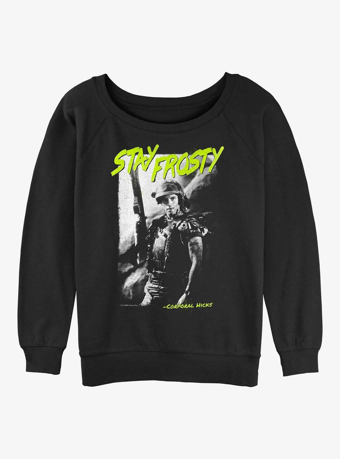 Alien Stay Frosty Corporal Hicks Girls Slouchy Sweatshirt, , hi-res