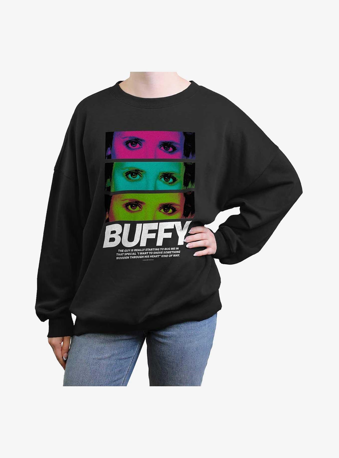 Buffy The Vampire Slayer Buffy Stack Girls Oversized Sweatshirt