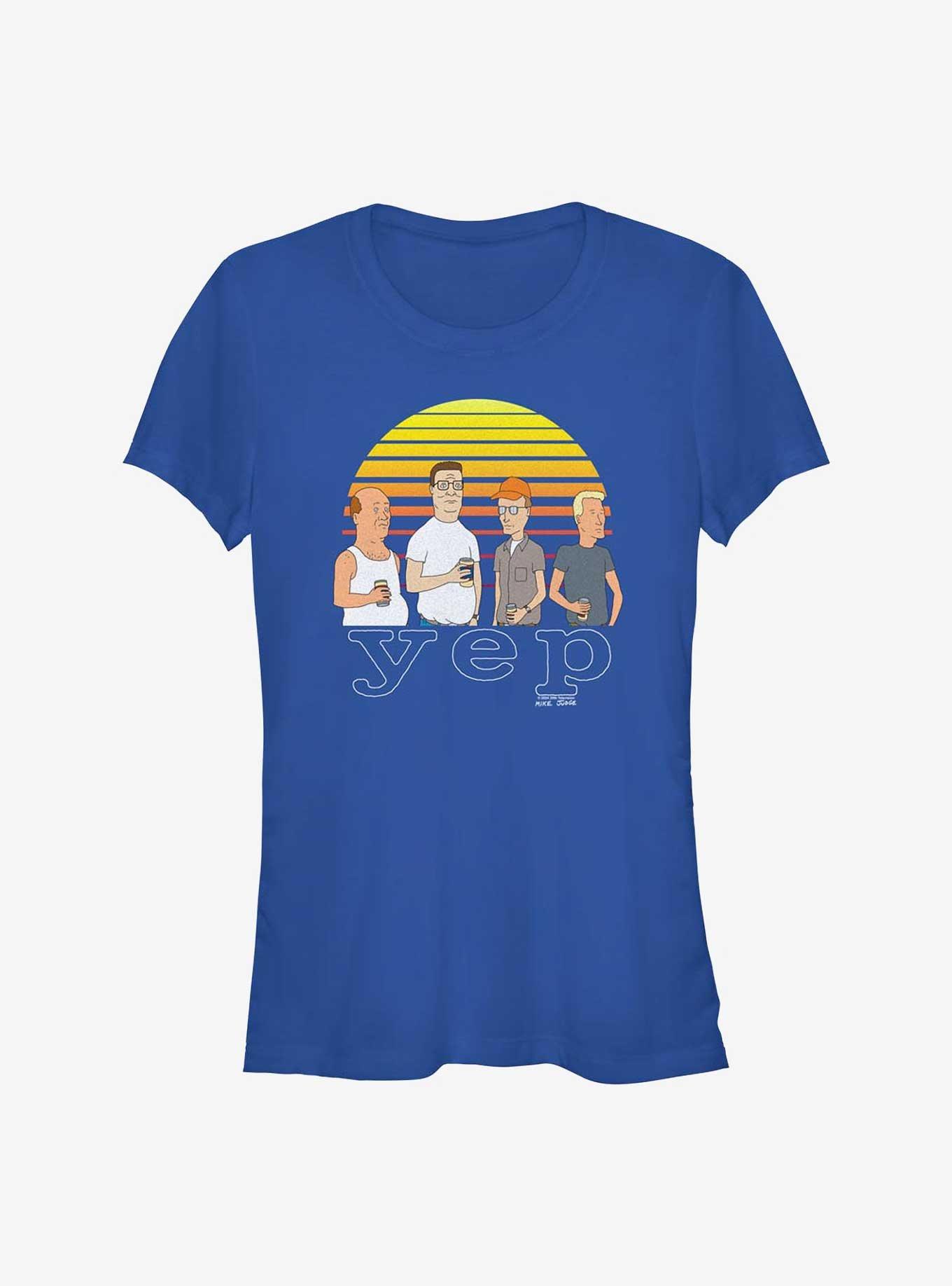 King of the Hill Yep Sunset Girls T-Shirt, ROYAL, hi-res