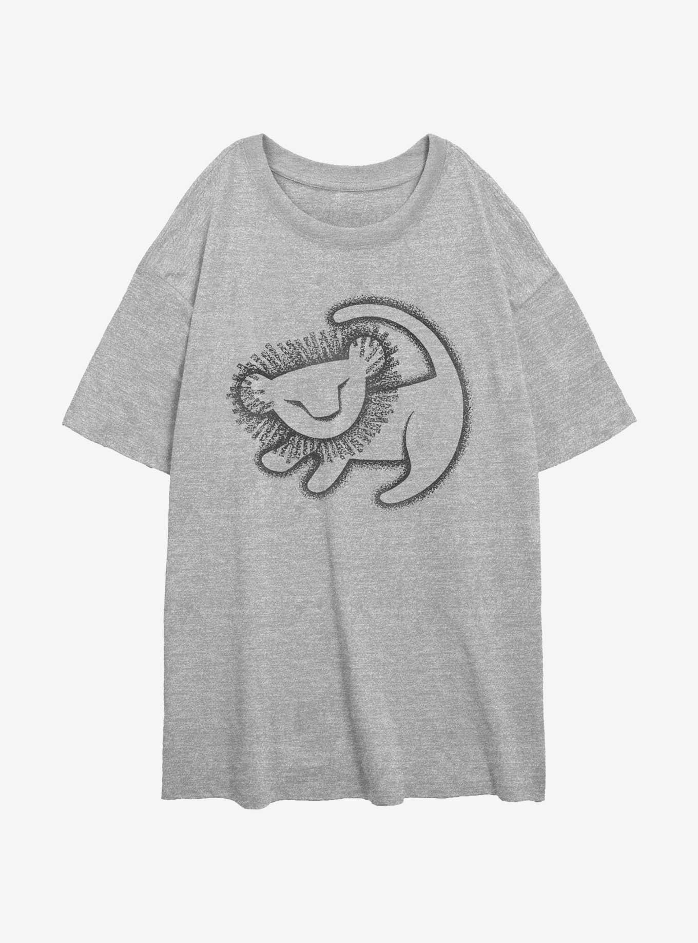 Disney The Lion King Cave Painting Girls Oversized T-Shirt