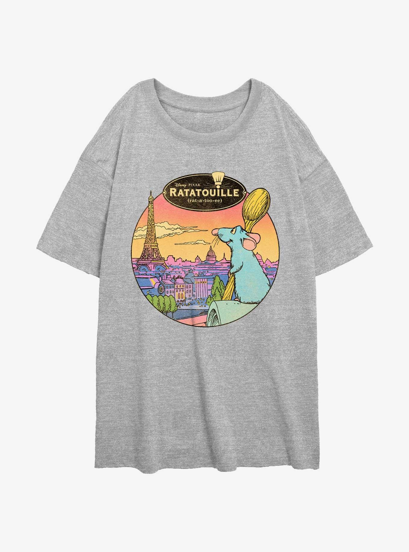 Disney Pixar Ratatouille Le Rat Parisian Girls Oversized T-Shirt