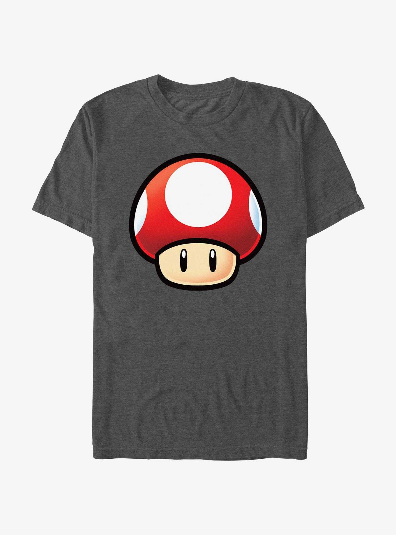 Nintendo Mario Red Mushroom T-Shirt, CHAR HTR, hi-res