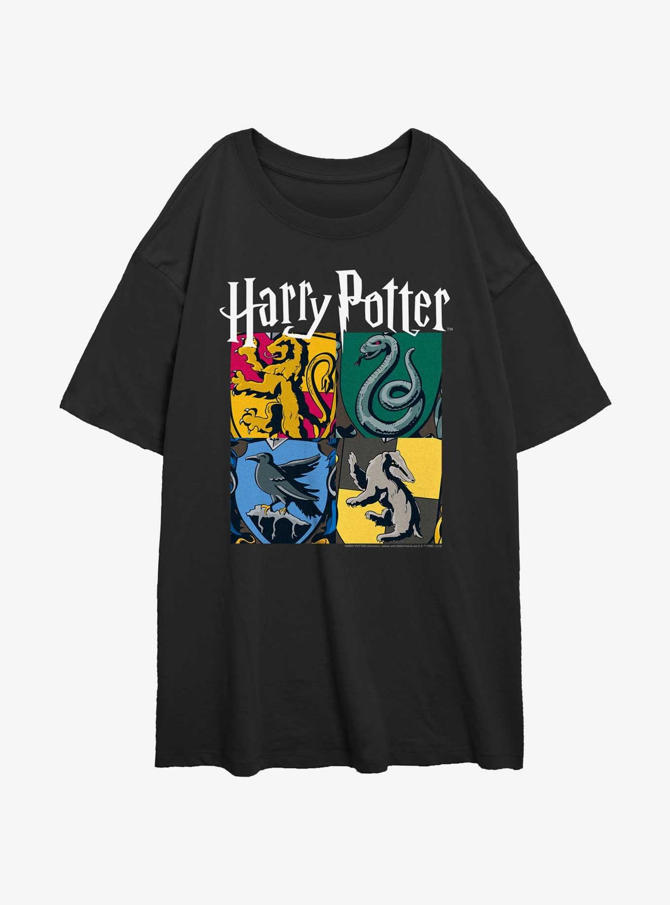 Harry Potter All Houses Girls Oversized T-Shirt