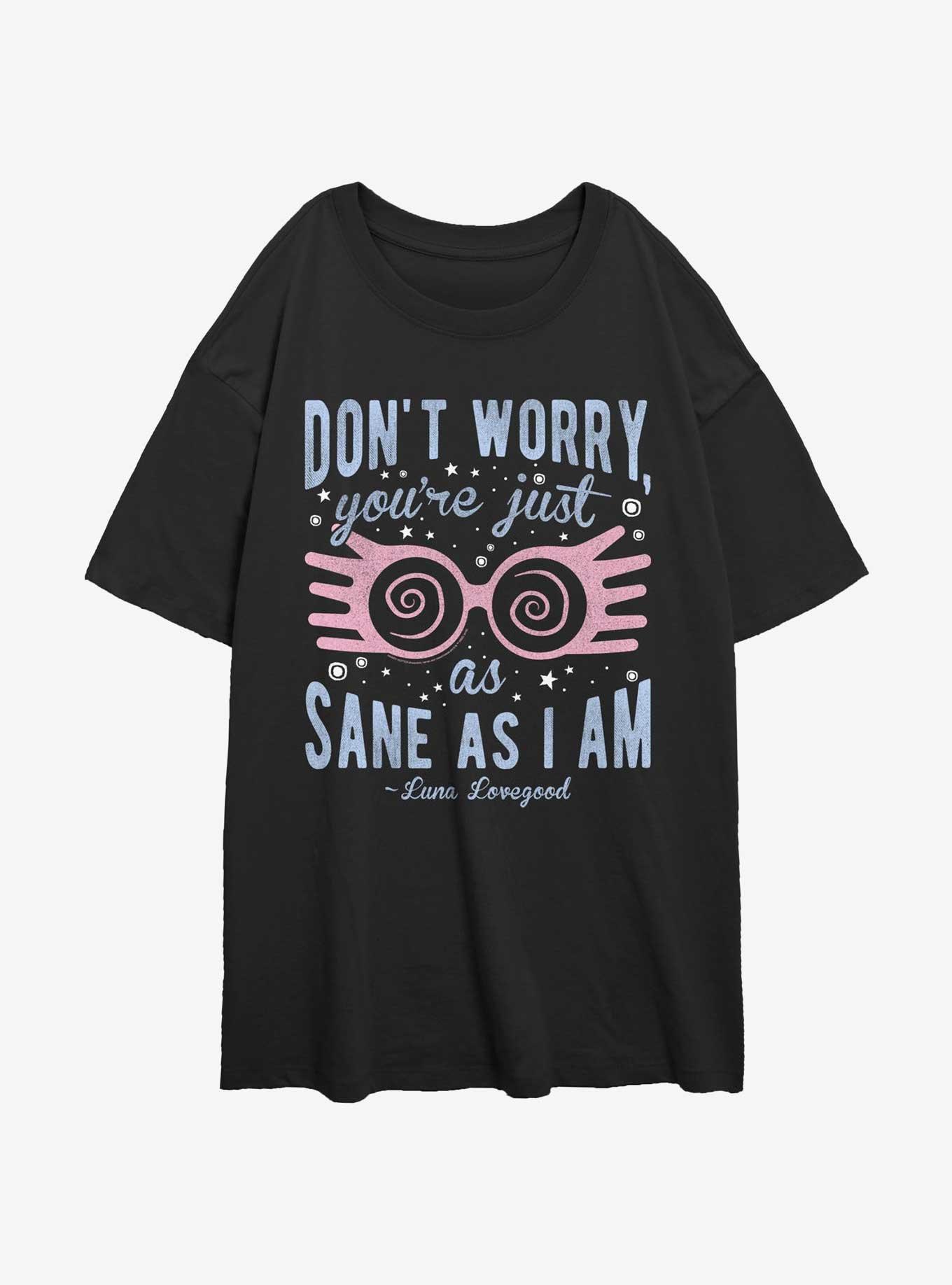 Harry Potter Just As Sane Luna Girls Oversized T-Shirt