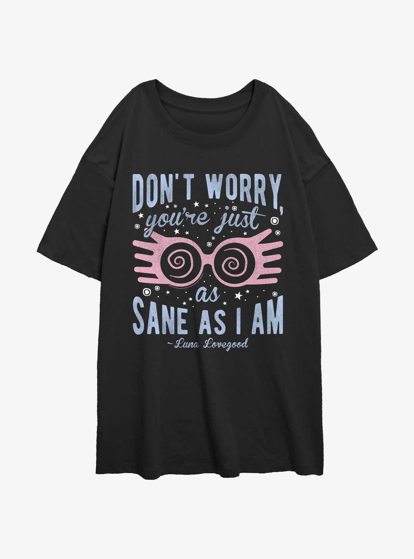 Harry Potter Just As Sane As Luna Girls Oversized T-Shirt, , hi-res