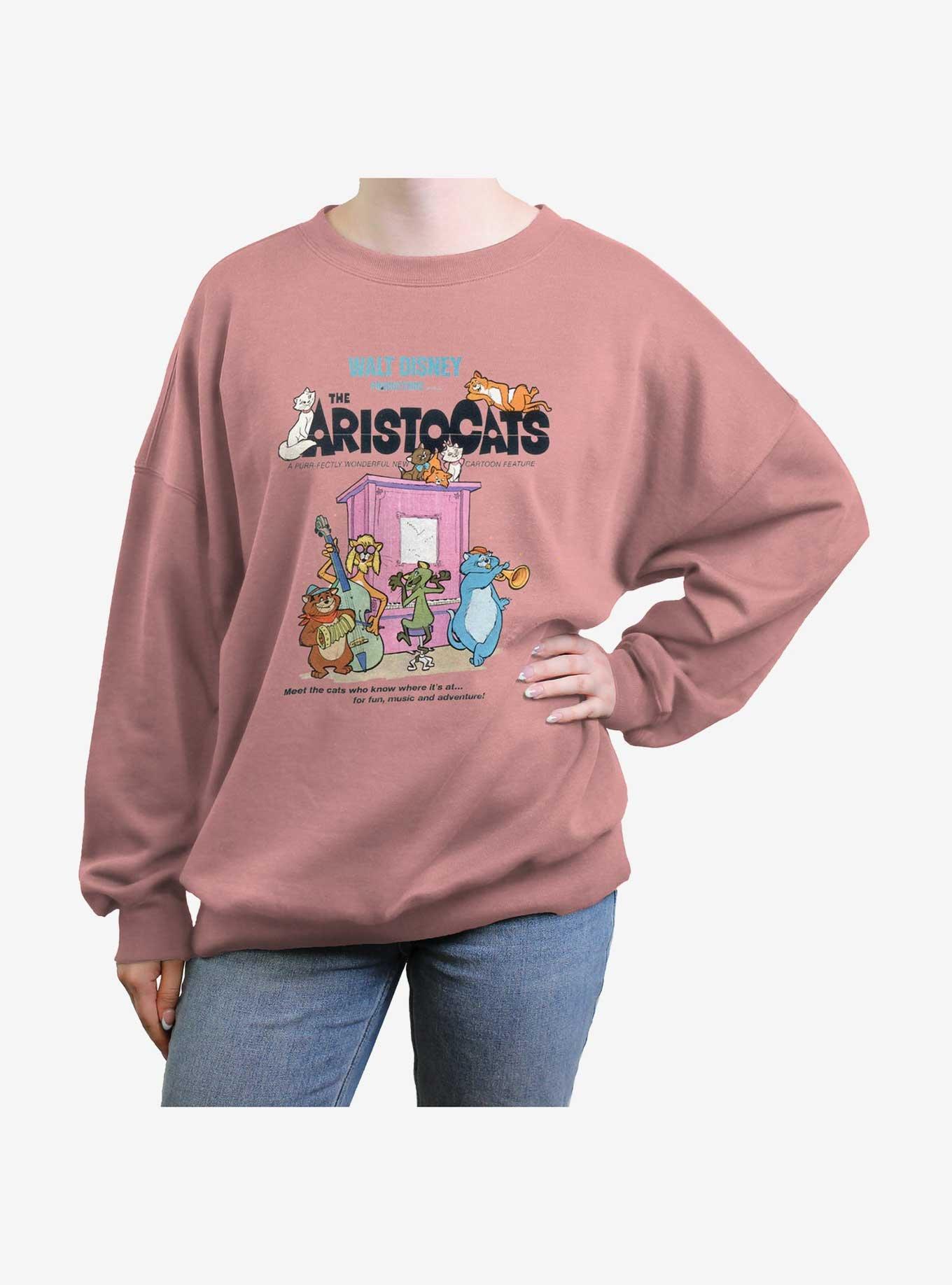 Disney The Aristocats Classic Poster Girls Oversized Sweatshirt, , hi-res