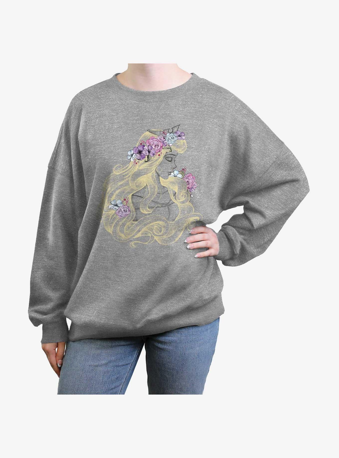 Disney Sleeping Beauty Shimmering Beauty Girls Oversized Sweatshirt, , hi-res