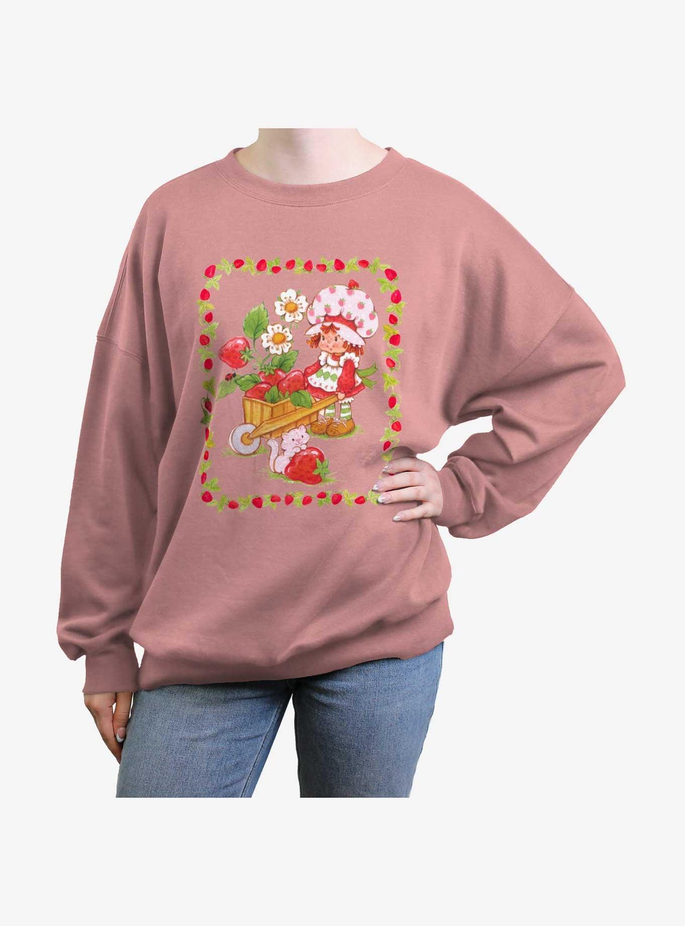 Strawberry Shortcake & Custard Wagon Berries Girls Oversized Sweatshirt, , hi-res