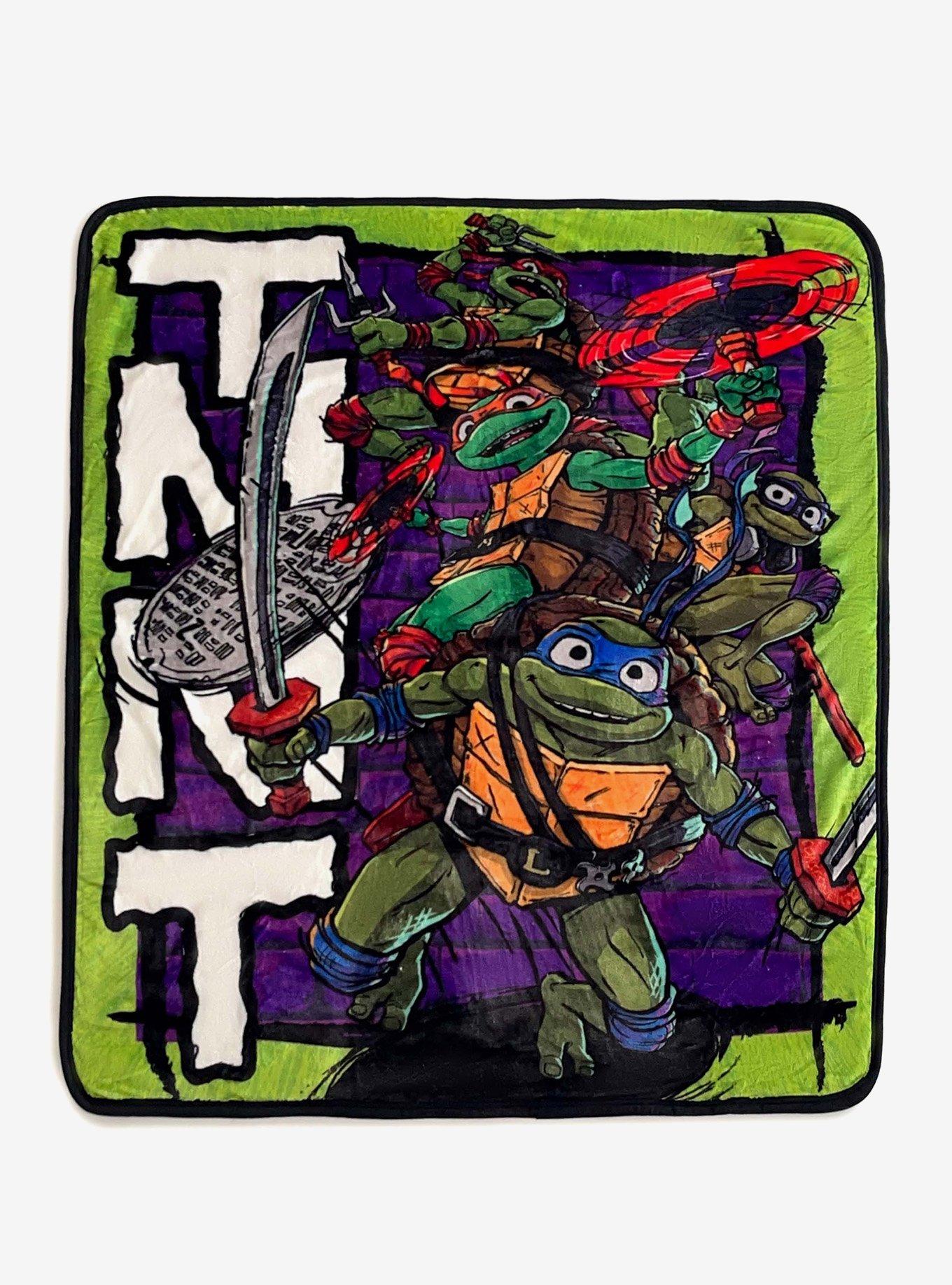 TMNT Mutant Mayhem Turtle Terror Silk Touch Sherpa Blanket, , hi-res