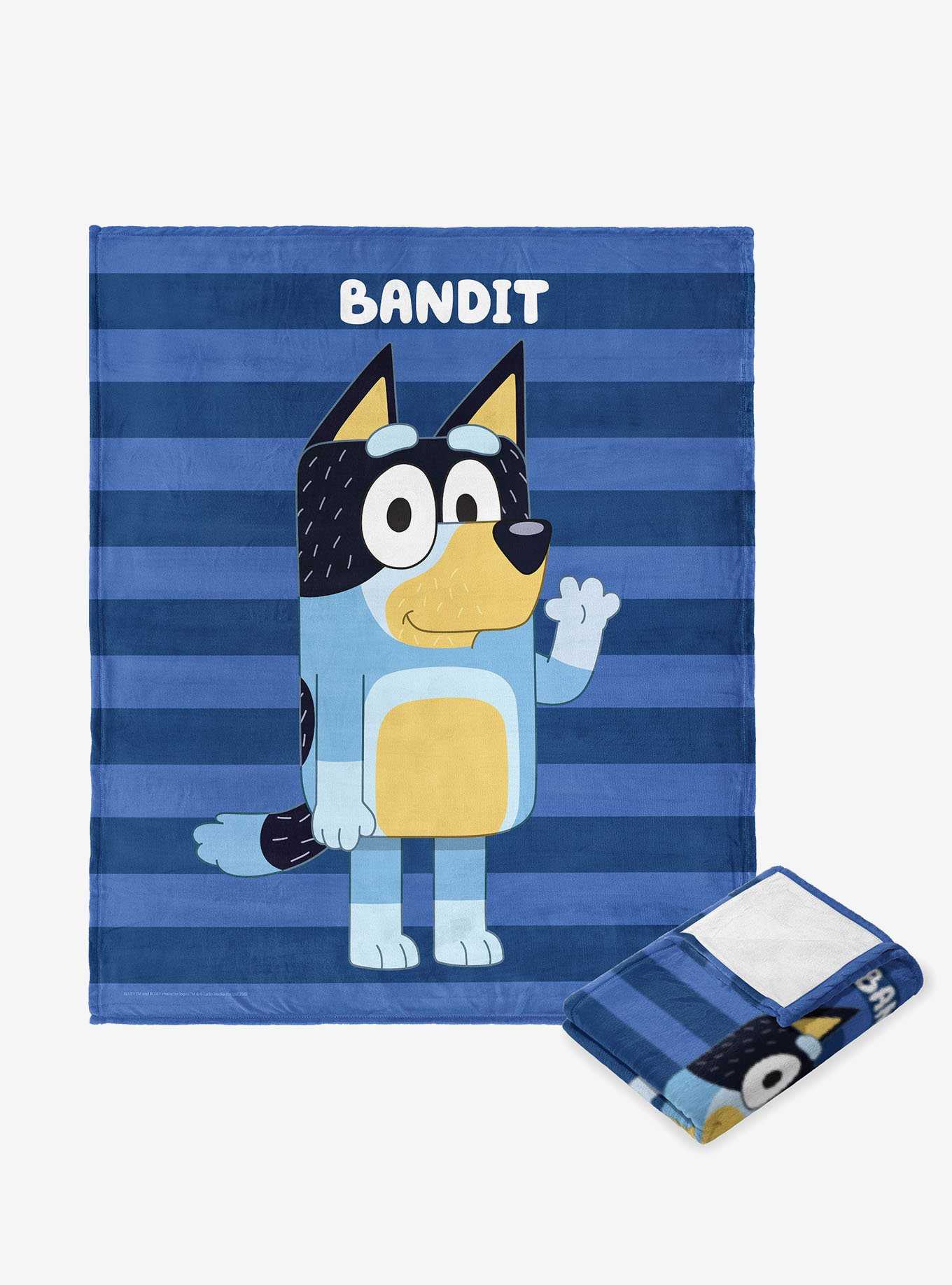 Bluey Roll Call Bandit Silk Touch Blanket, , hi-res