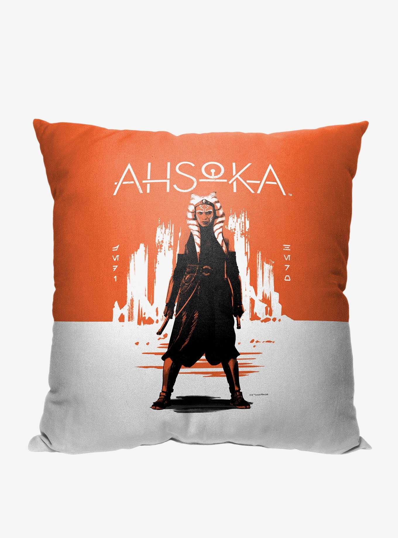 Star Wars Ahsoka Stoic Printed Throw Pillow, , hi-res