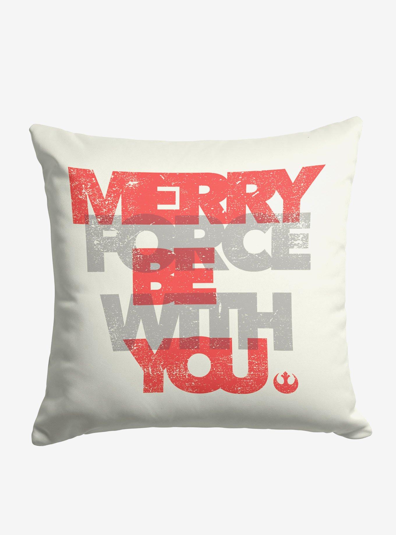 Star Wars Classic Merry Force with You Printed Throw Pillow