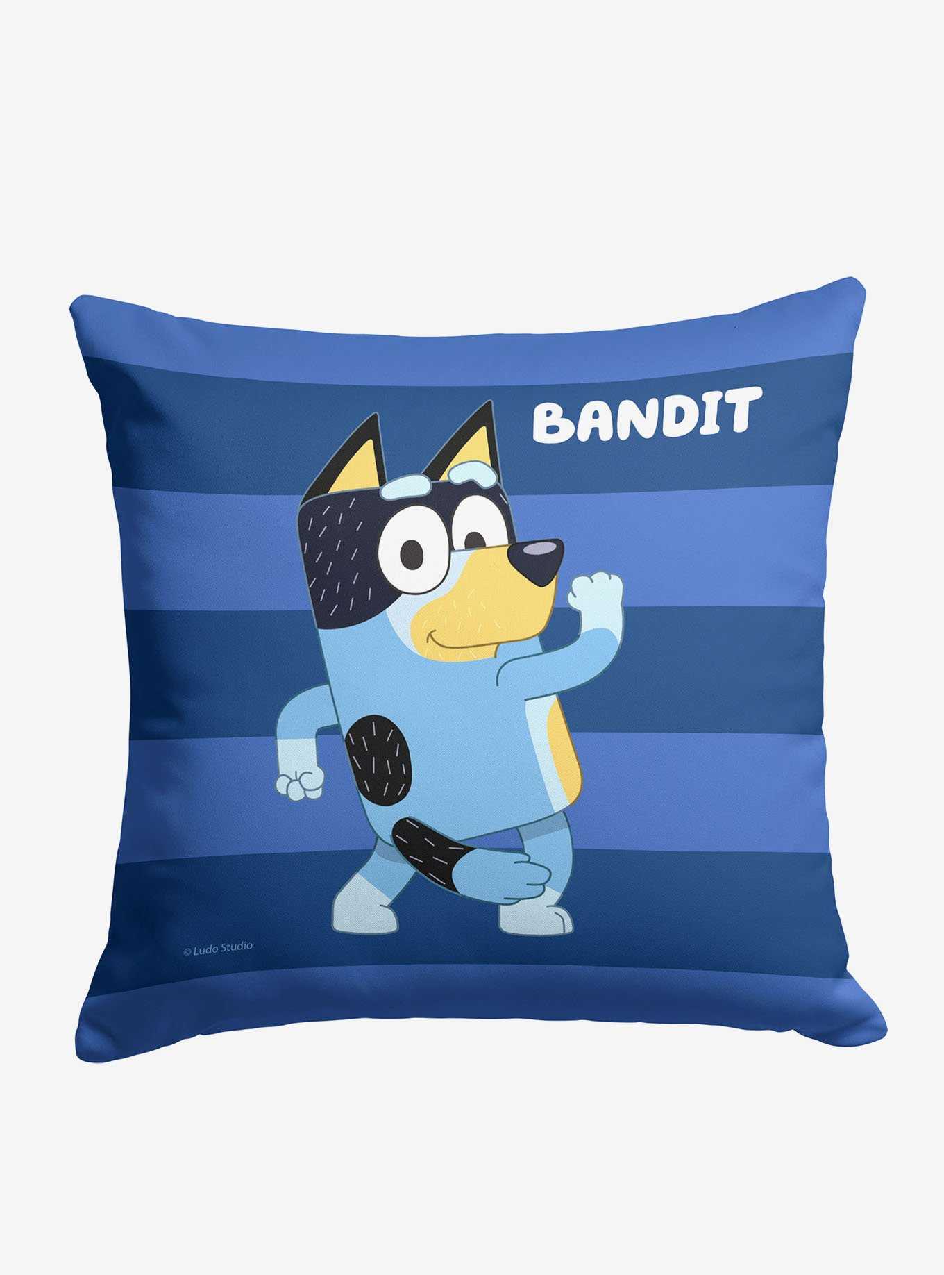 Bluey Roll Call Bandit Printed Throw Pillow, , hi-res