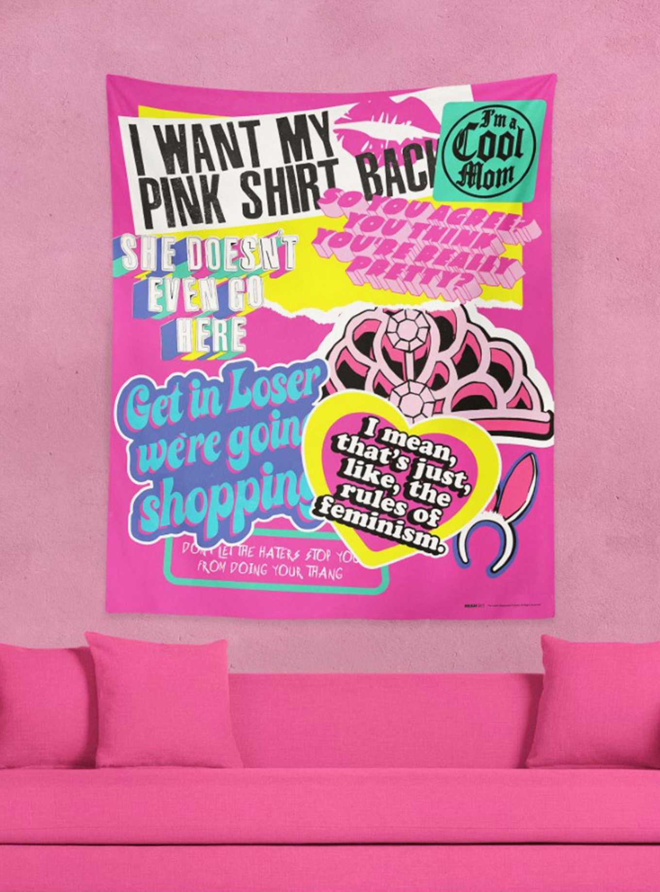 Mean Girls Girl Talk Printed Wall Tapestry, , hi-res