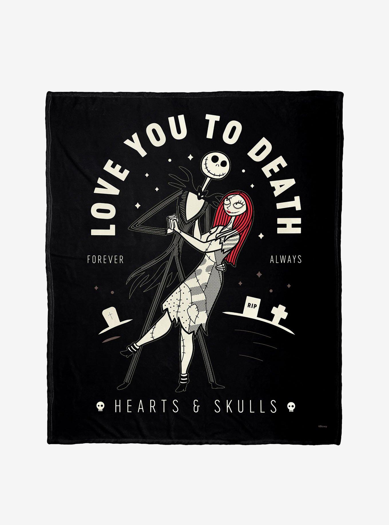 Disney Nightmare Before Christmas Love You to Death Silk Touch Blanket