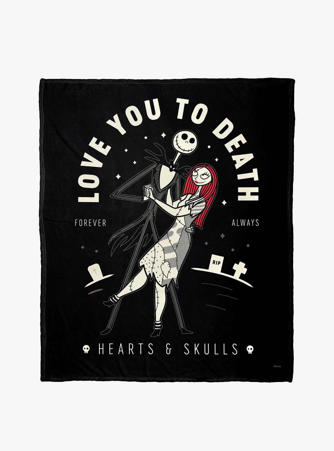 Disney Nightmare Before Christmas Love You to Death Silk Touch Blanket, , hi-res