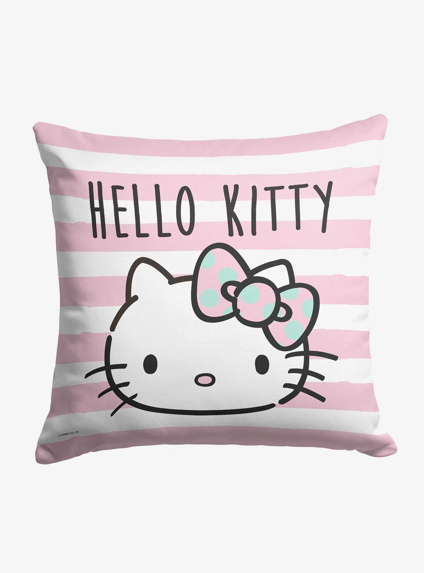 Hello Kitty Head Printed Throw Pillow, , hi-res