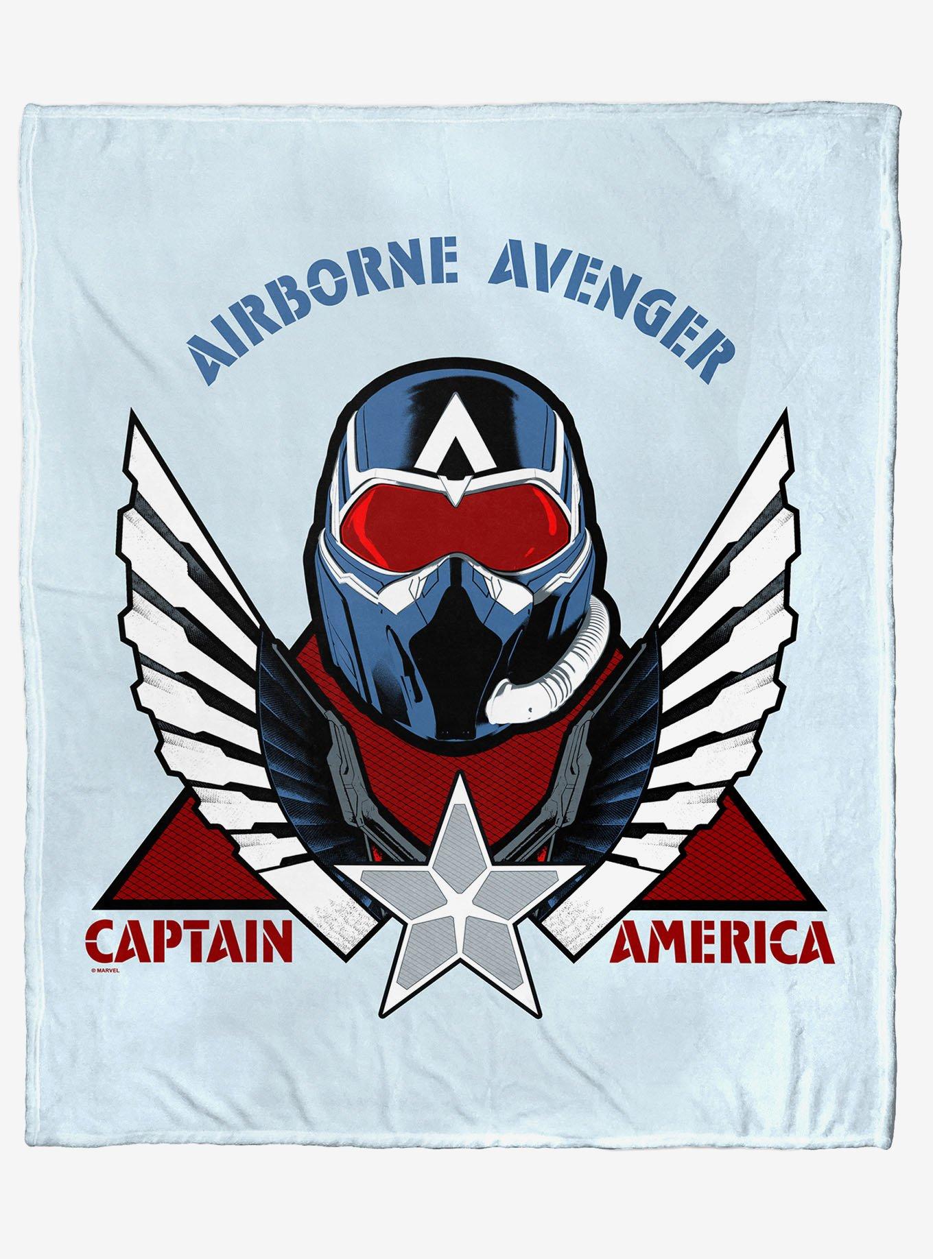 Marvel Captain America Airborne Avenger Silk Touch Blanket