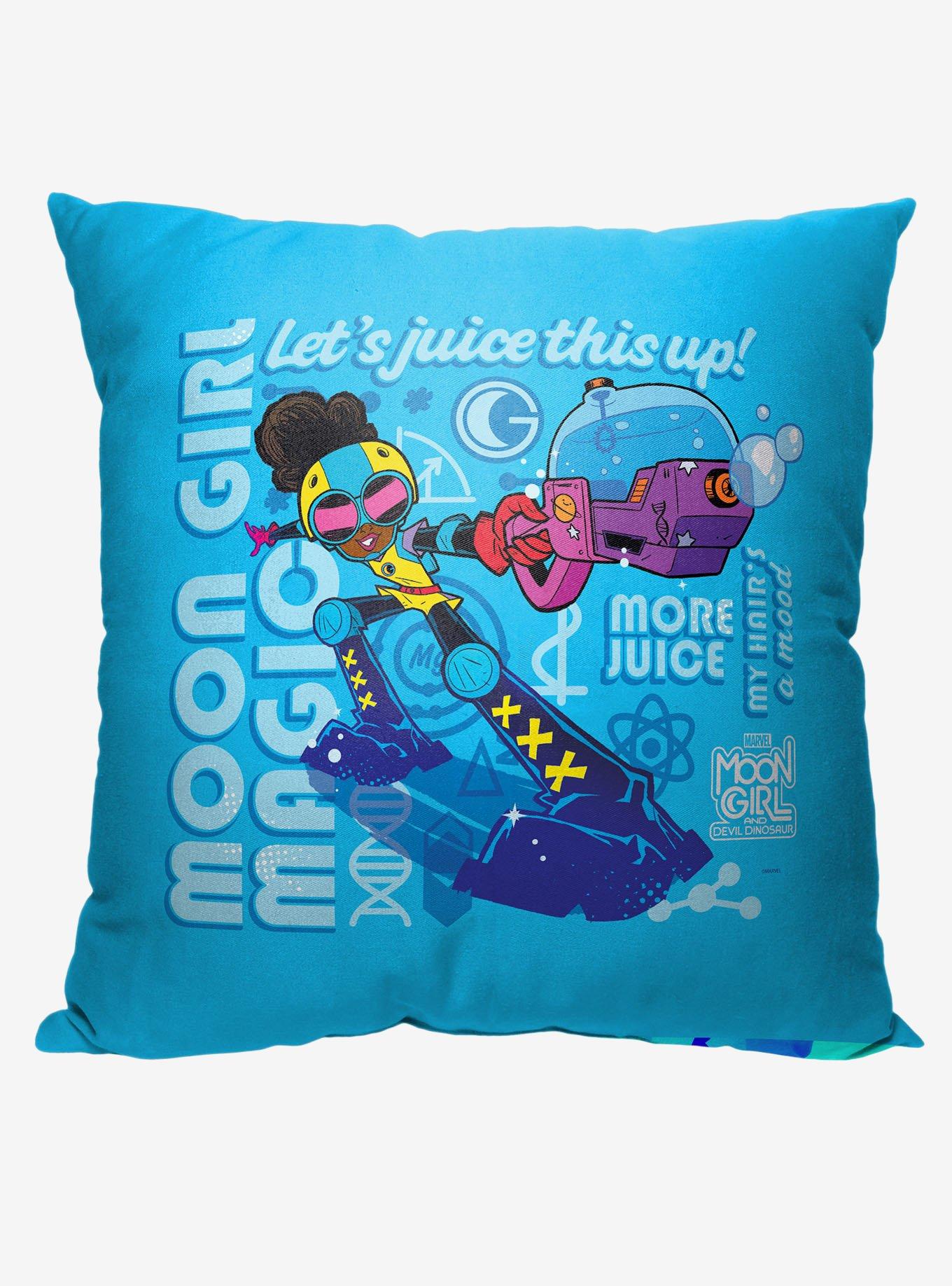 Marvel Moon Girl More Juice Printed Throw Pillow, , hi-res