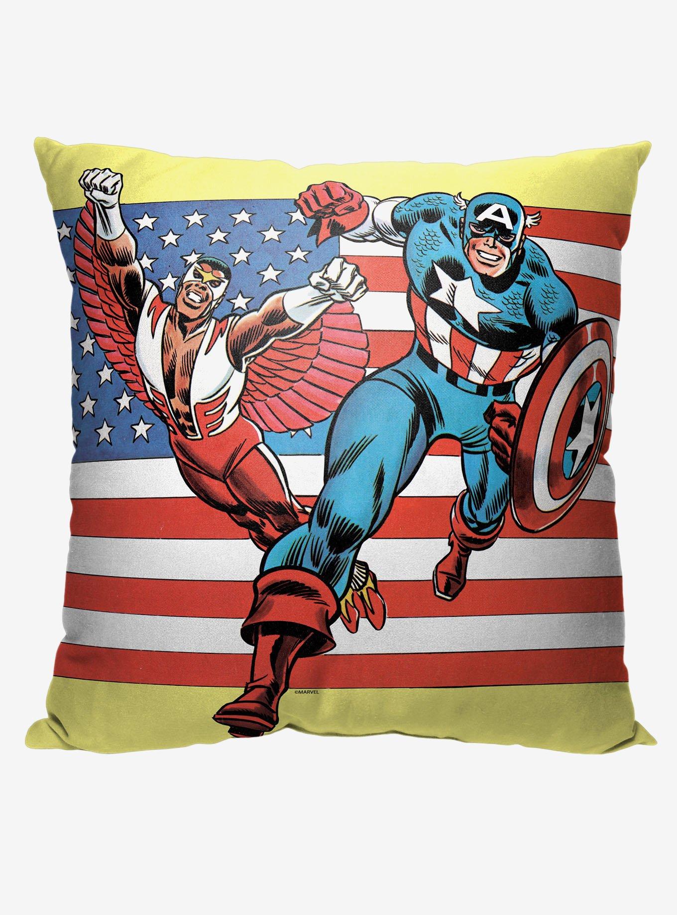 Marvel Captain America Captain and Falcon Printed Throw Pillow