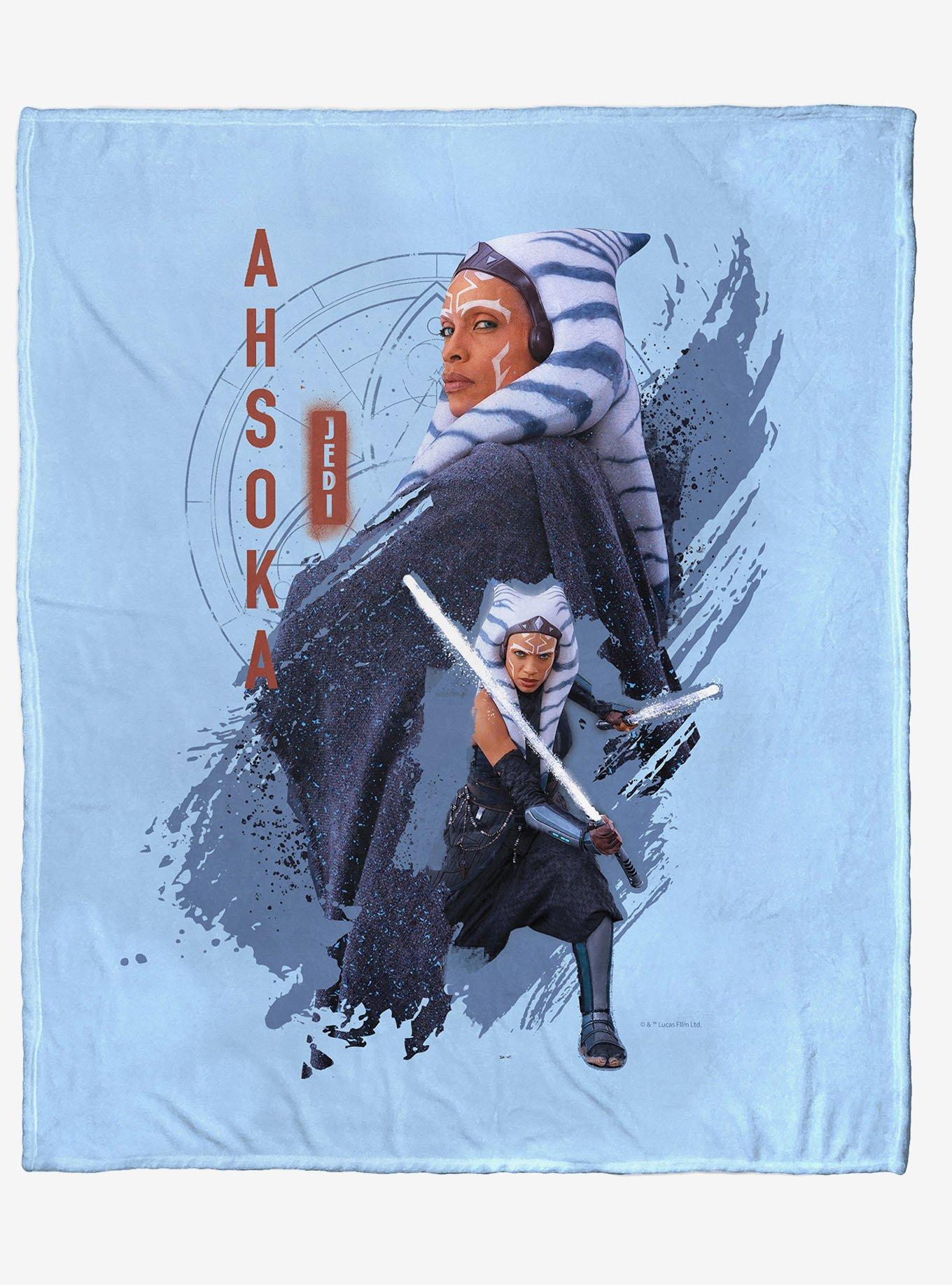 Star Wars Ahsoka Twin Saber Brushstroke Silk Touch Blanket