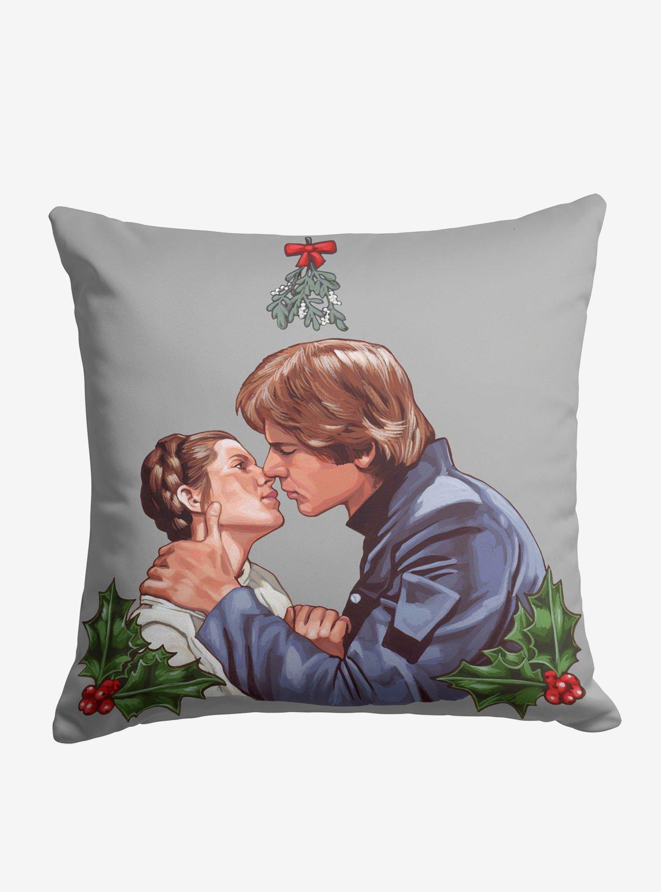 Star Wars Classic Kiss Under the Mistletoe Printed Throw Pillow, , hi-res