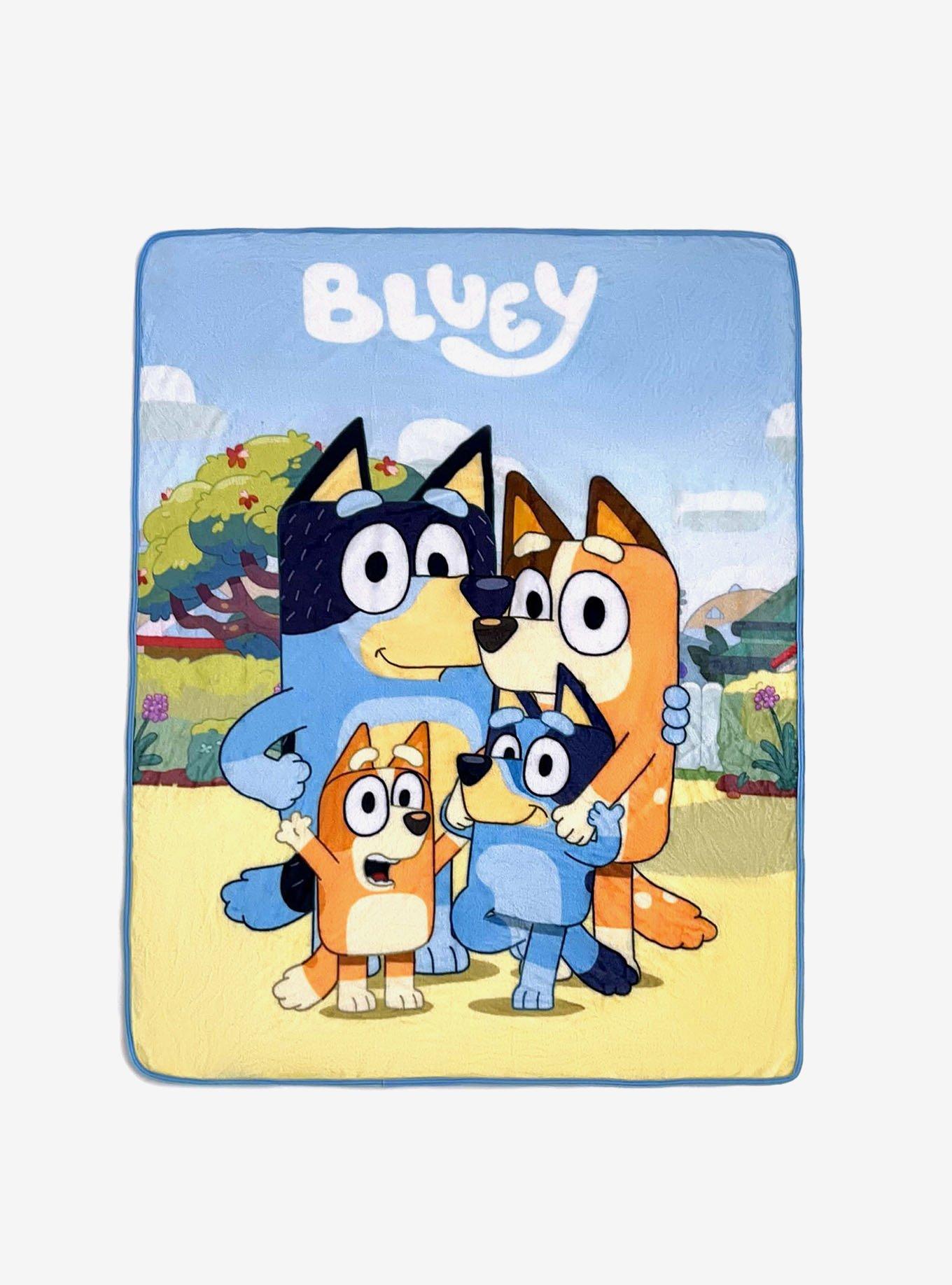 Bluey Family Photo Micro Raschel Blanket, , hi-res