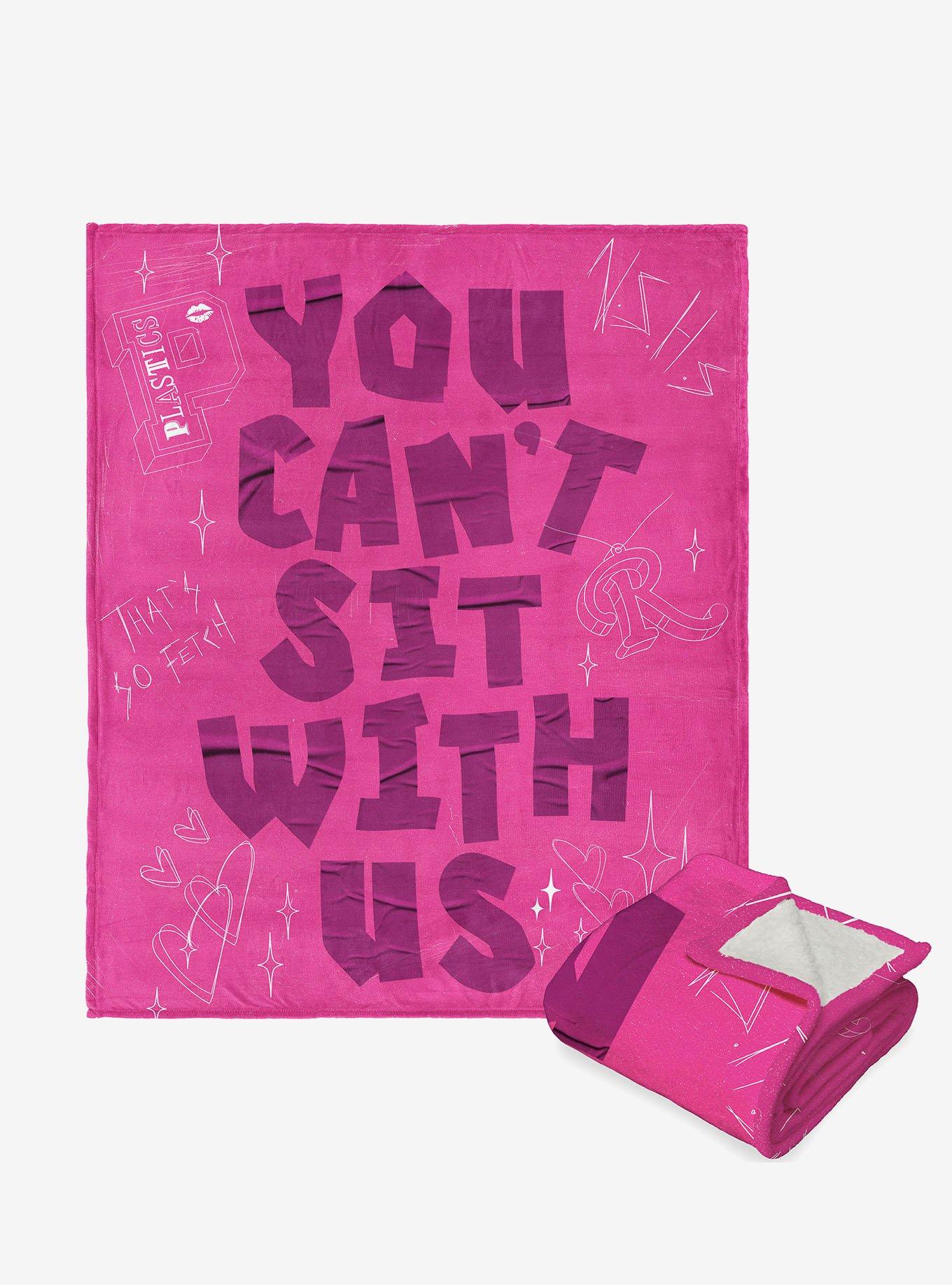 Mean Girls Can't Sit With Us Silk Touch Sherpa Blanket, , hi-res